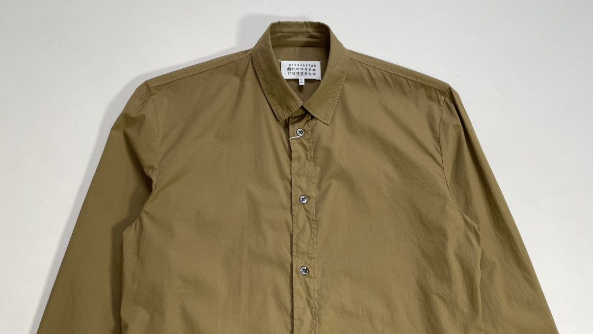 Maison Margiela A/W 17 ‘Olive Shimmer’ Cotton Shirt Size US M / EU 48-50 / 2 - 2 Thumbnail