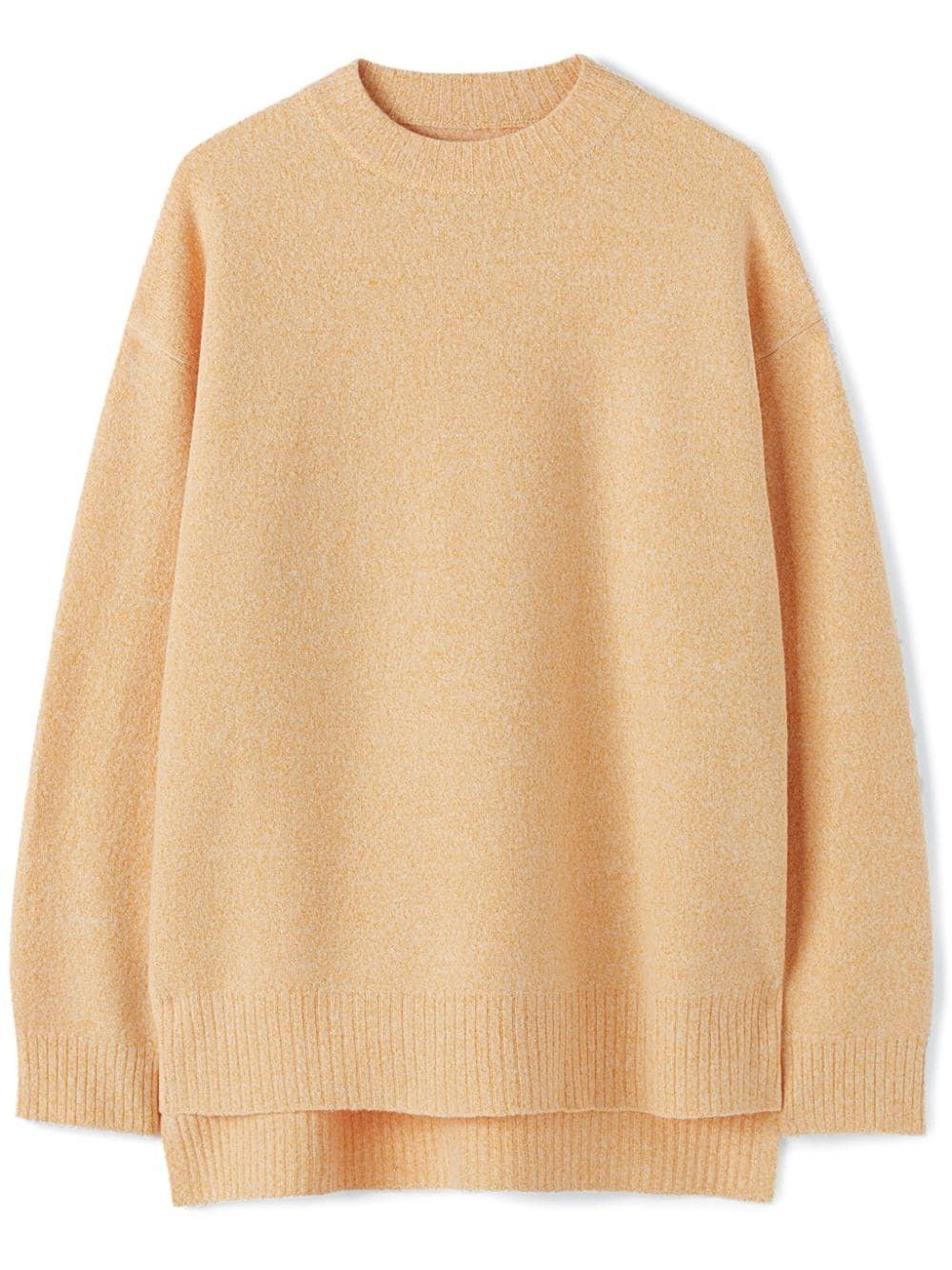 Jil Sander o1mt1gz0625 Crew-Neck Wool-Blend Jumper in Orange Size US XL / EU 56 / 4 - 1 Thumbnail