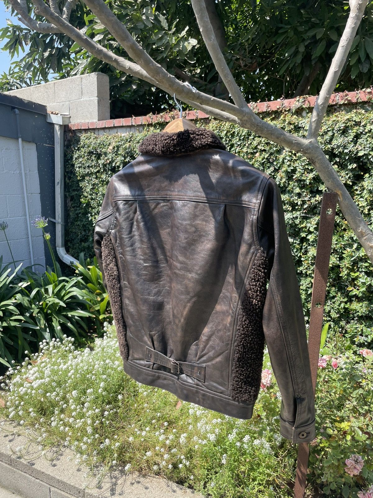 RRL Ralph Lauren RRL Ralph Lauren Shearling Leather Grizzly Jacket XS Brown Size US XS / EU 42 / 0 - 11 Thumbnail