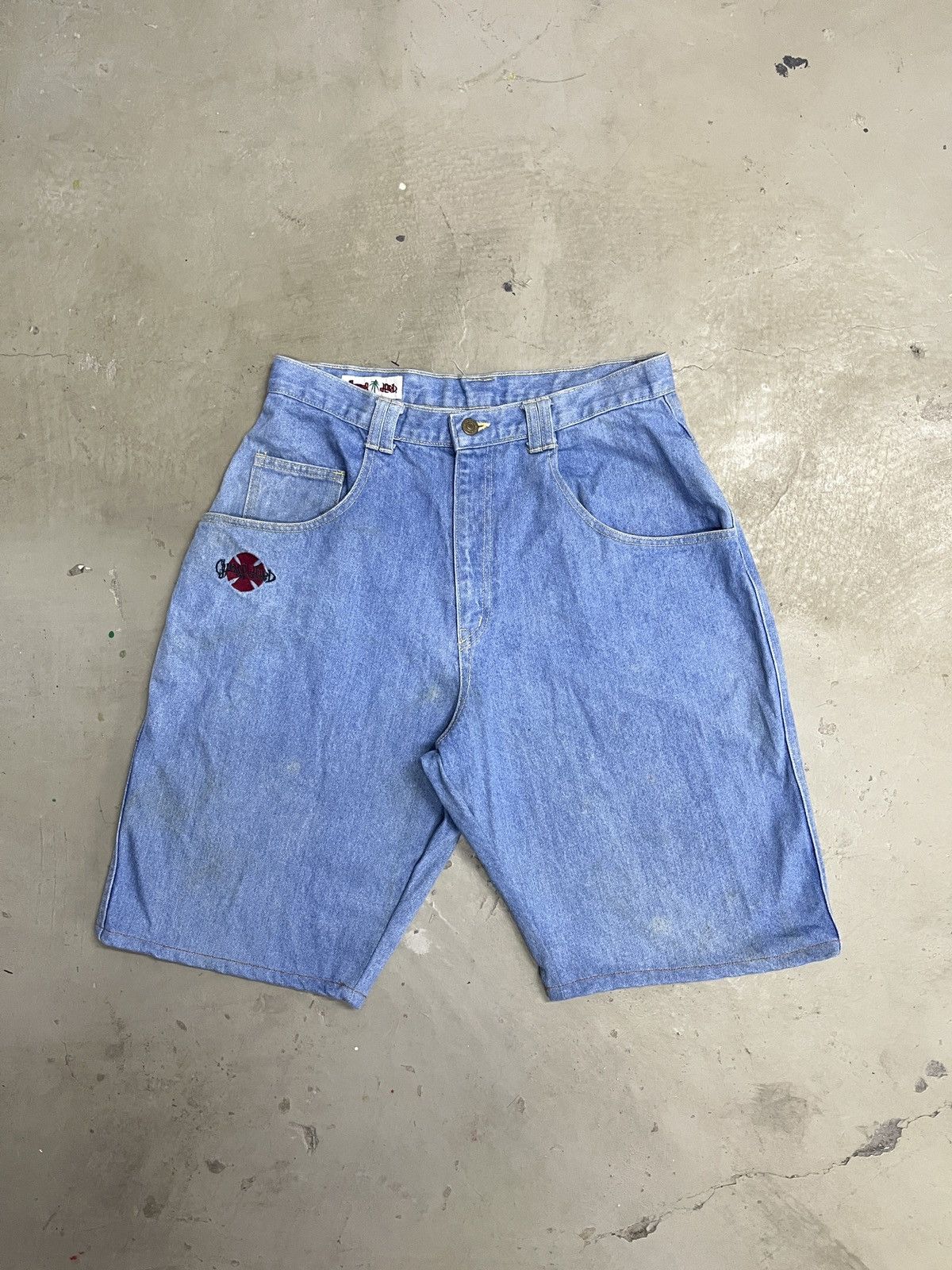 Rap Tees × Vintage Vintage Cypress Hill Emboidery Baggy Denim Jorts Pants Size US 32 / EU 48 - 2 Thumbnail