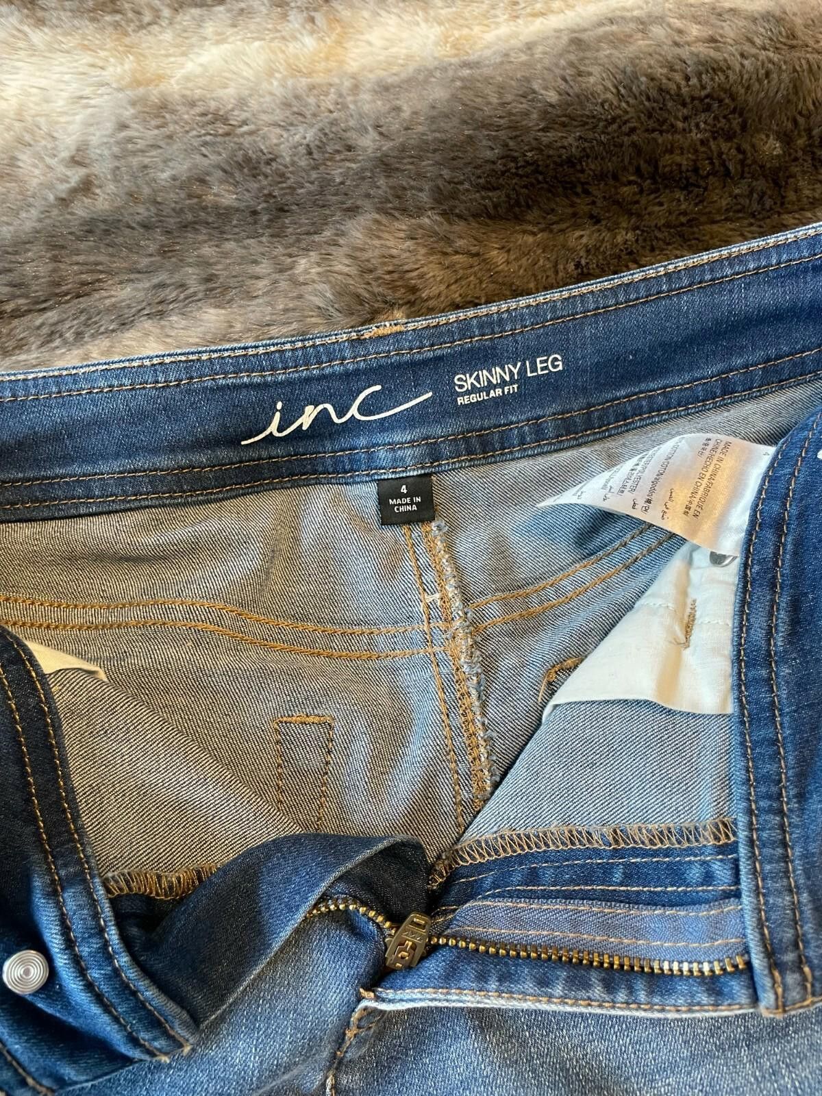 I.N.C Women's blue skinny jeans (size: 4) Size 27" / US 4 / IT 40 - 2 Thumbnail