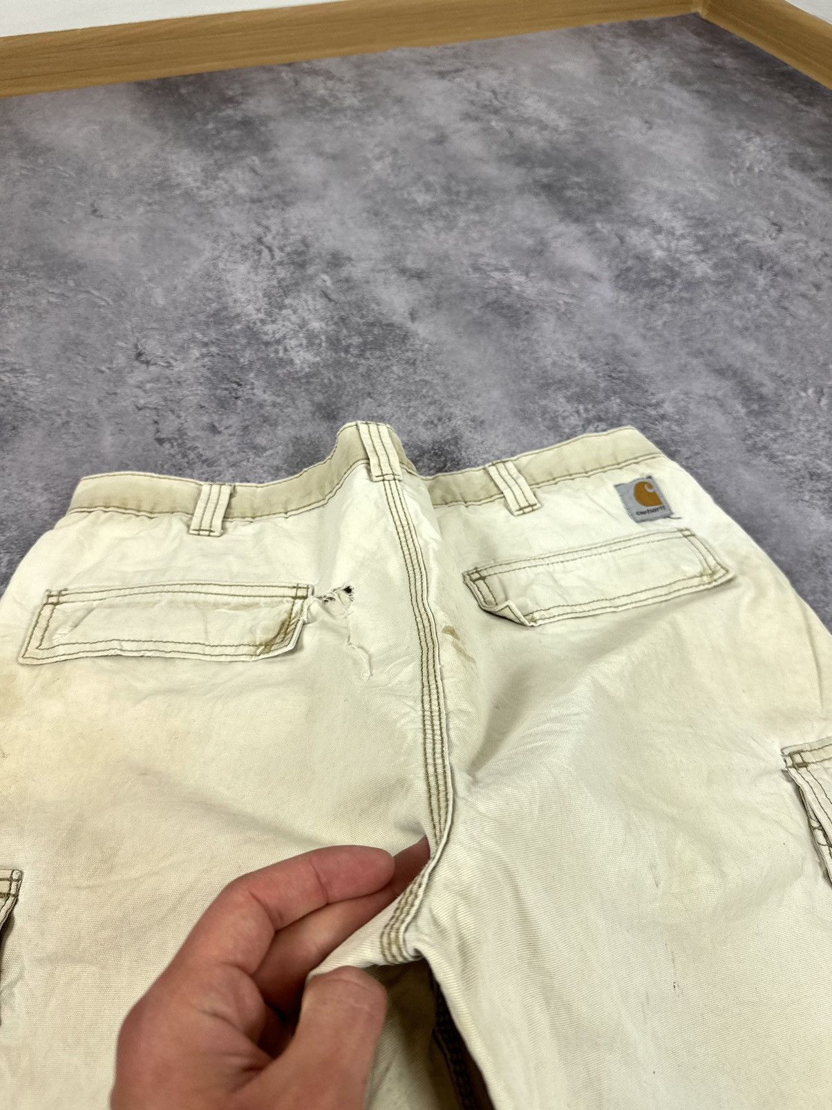 Carhartt Vintage Carhartt Distressed Cargo Baggy USA Opium Shorts Size US 36 / EU 52 - 5 Thumbnail