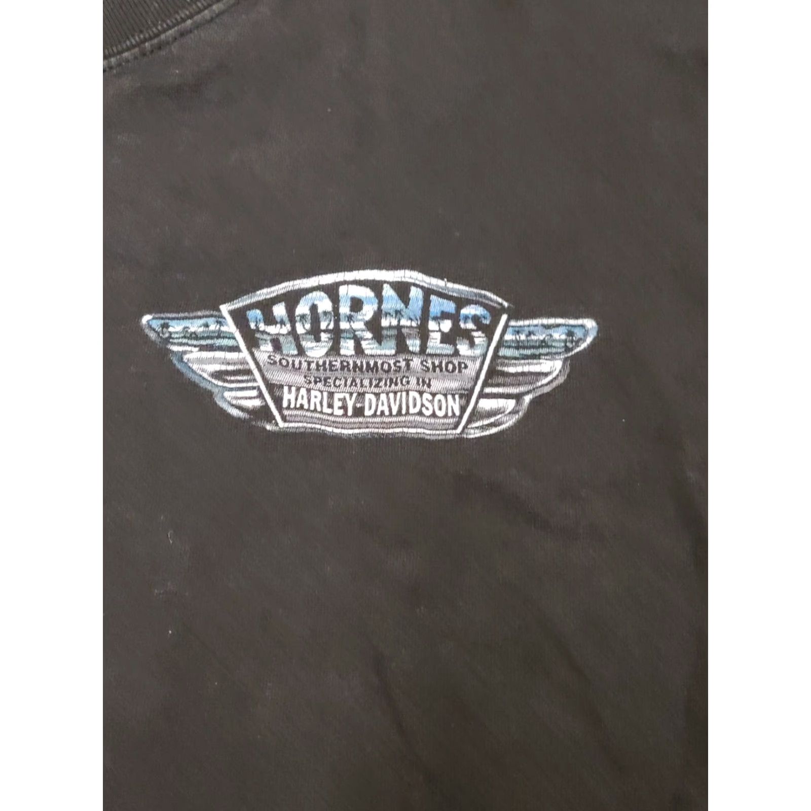 Gildan Y2K Key West Florida Horne’s Harley Davidson Bike Shop Graphic T-shirt Large Men Black Gildan Cotton Crew Neck Short Sleeve Pockets L Size US L / EU 52-54 / 3 - 2 Thumbnail