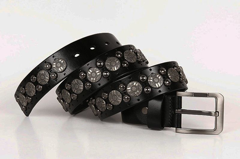 Japanese Brand × Vintage Metal Rivet Cowboy Belt Genuine Leather Cowskin Size ONE SIZE - 1 Thumbnail