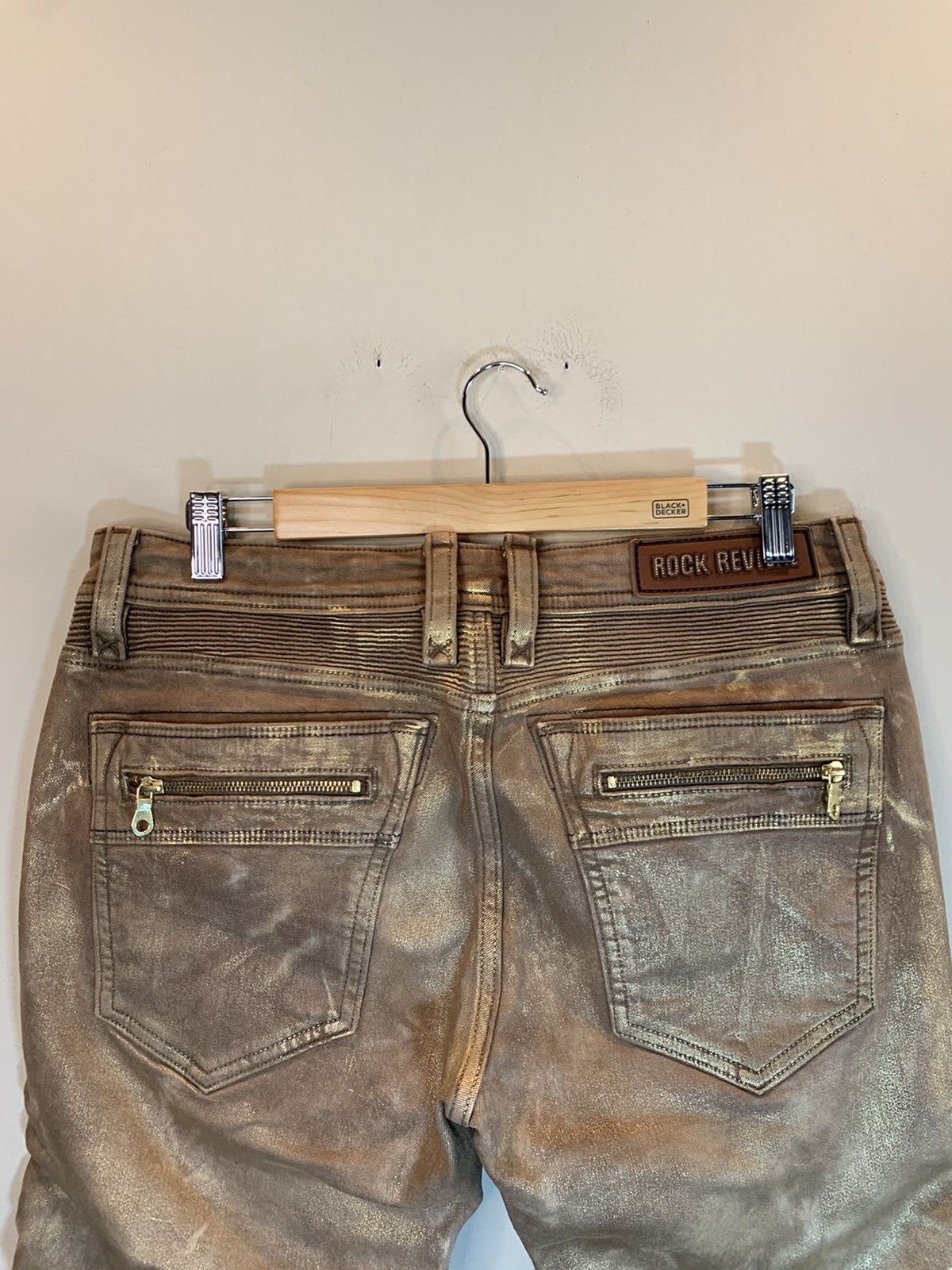 Rock Revival *RARE* New Rock Revival Distressed Biker Moto Denim Jeans Size US 34 / EU 50 - 4 Thumbnail