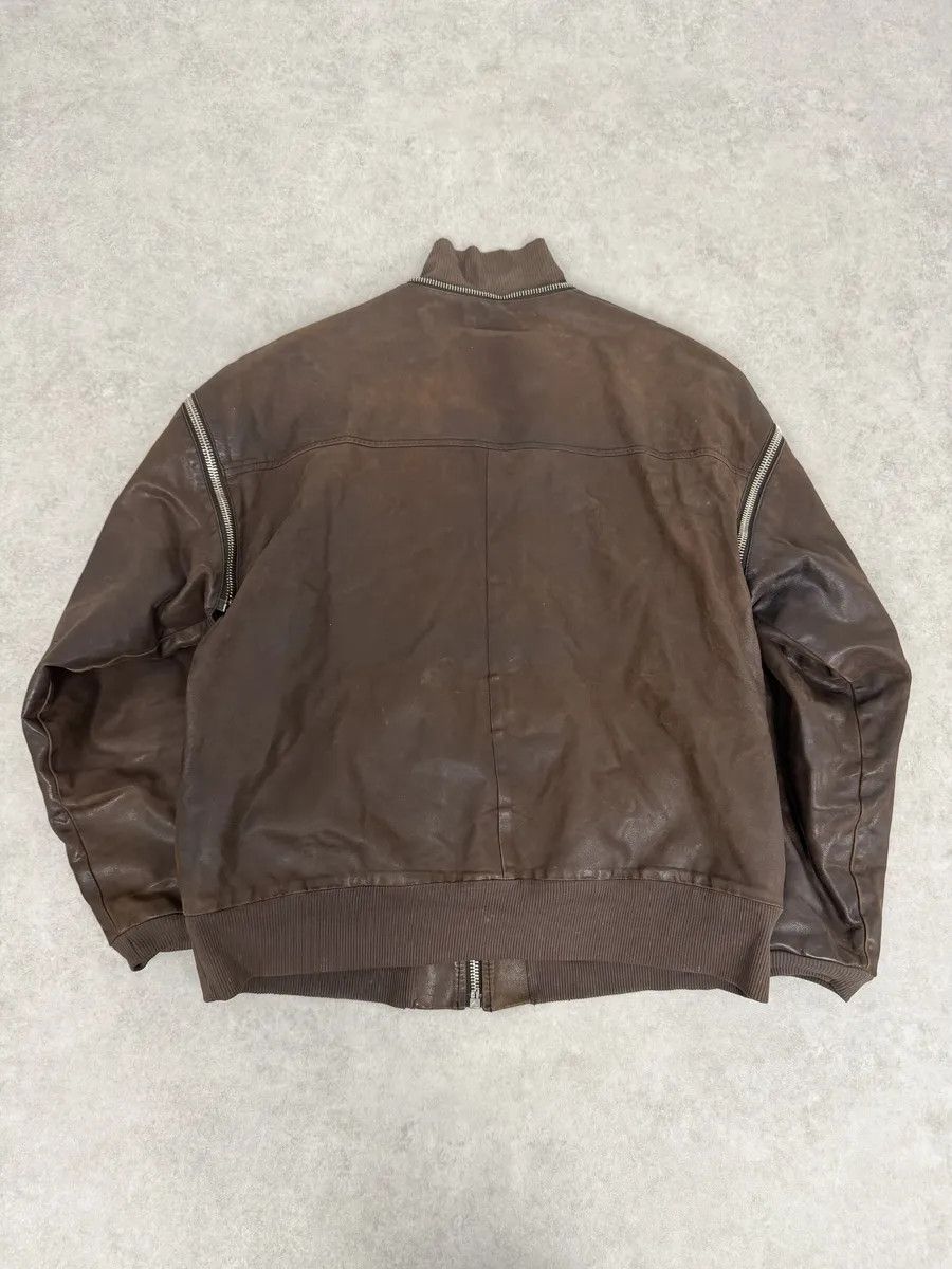 Dolce & Gabbana AW2003 Dolce & Gabbana Goatskin Detachable Sleeves Cargo Leather Bomber Jacket Size US M / EU 48-50 / 2 - 2 Thumbnail
