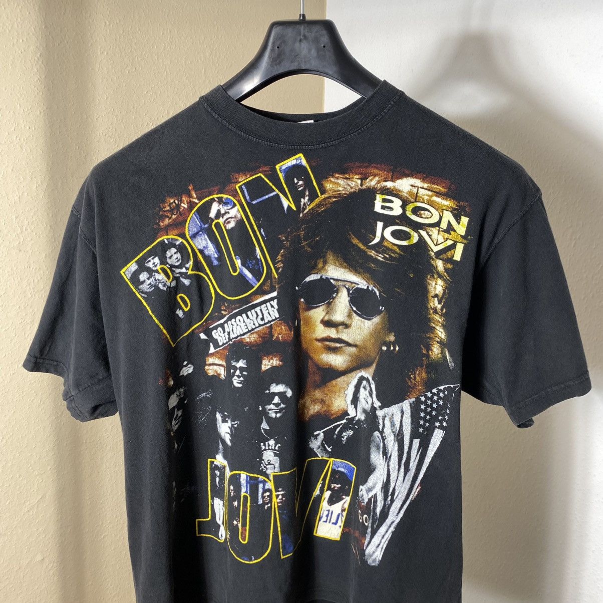 Bon Jovi Vintage 90s T-Shirt Bon Jovi Rock Size US XL / EU 56 / 4 - 2 Thumbnail