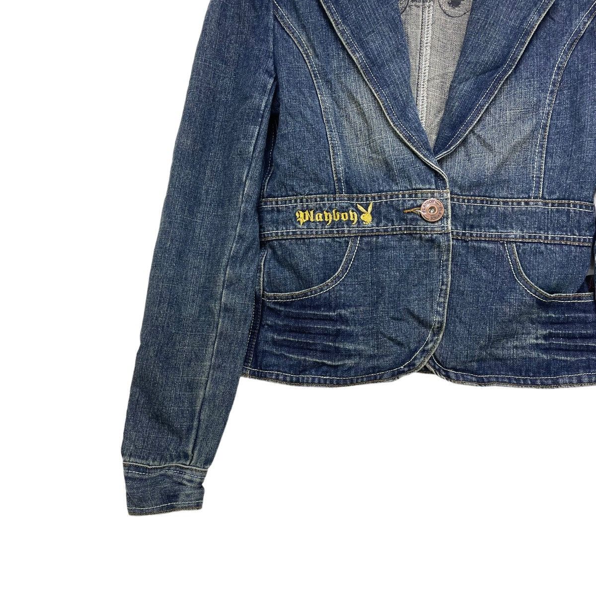 Playboy × Vintage Awesome Play Boy Trucker Denim Jacket Single Button Size M / US 6-8 / IT 42-44 - 4 Thumbnail