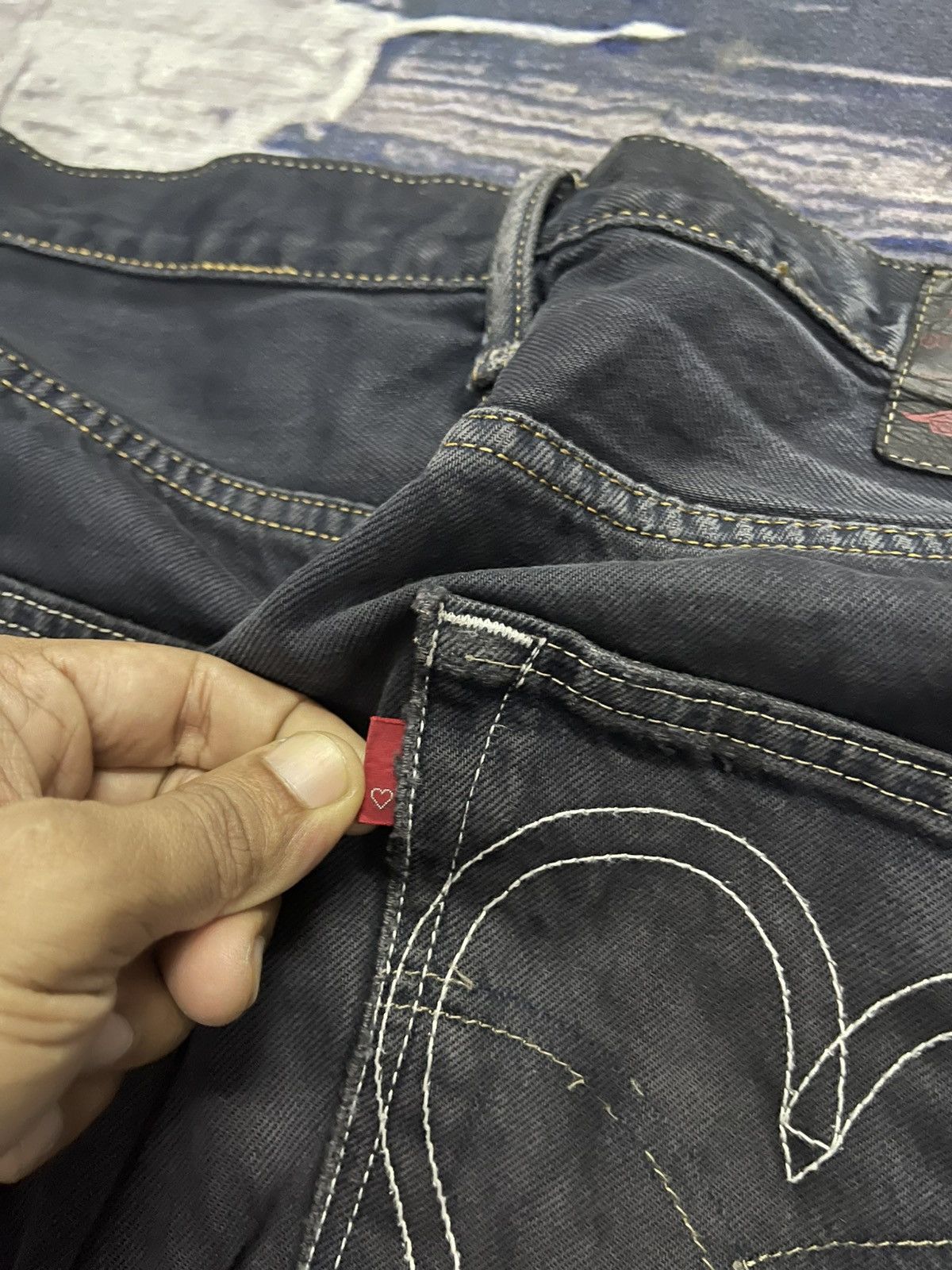 Levi's 2000s LEVIS X BASICKS DENIM BLACK JEANS DISTRESSED Size US 32 / EU 48 - 22 Thumbnail