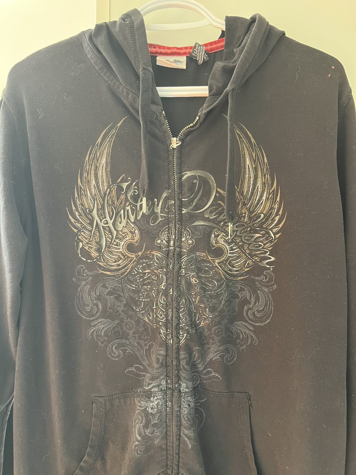 Harley Davidson Black Harley Davidson Zip-up Jacket Hoodie Size XXL / US 16-18 / IT 52-54 - 2 Thumbnail