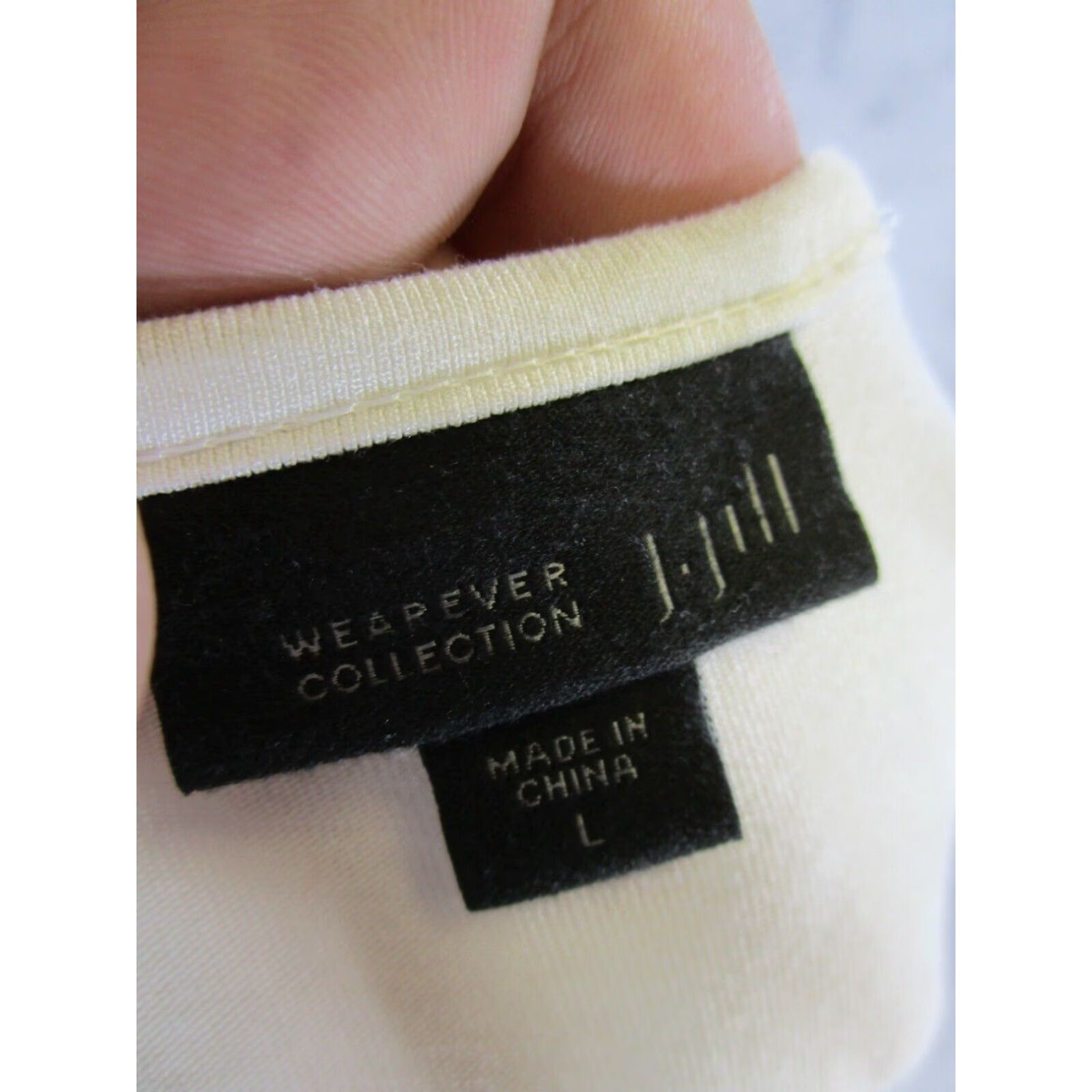 J. Jill J. Jill Long Sleeve White Puff Blouse Womens Large Size L / US 10 / IT 46 - 6 Thumbnail