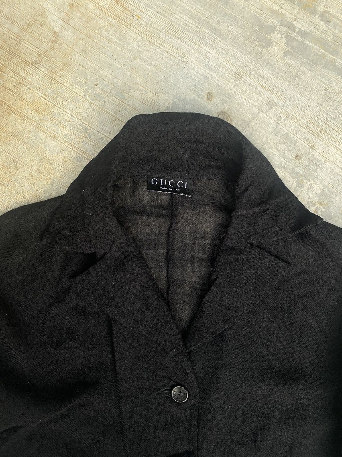 Gucci Vintage Gucci Lana Wool Cropped Shirt Size S / US 4 / IT 40 - 4 Thumbnail