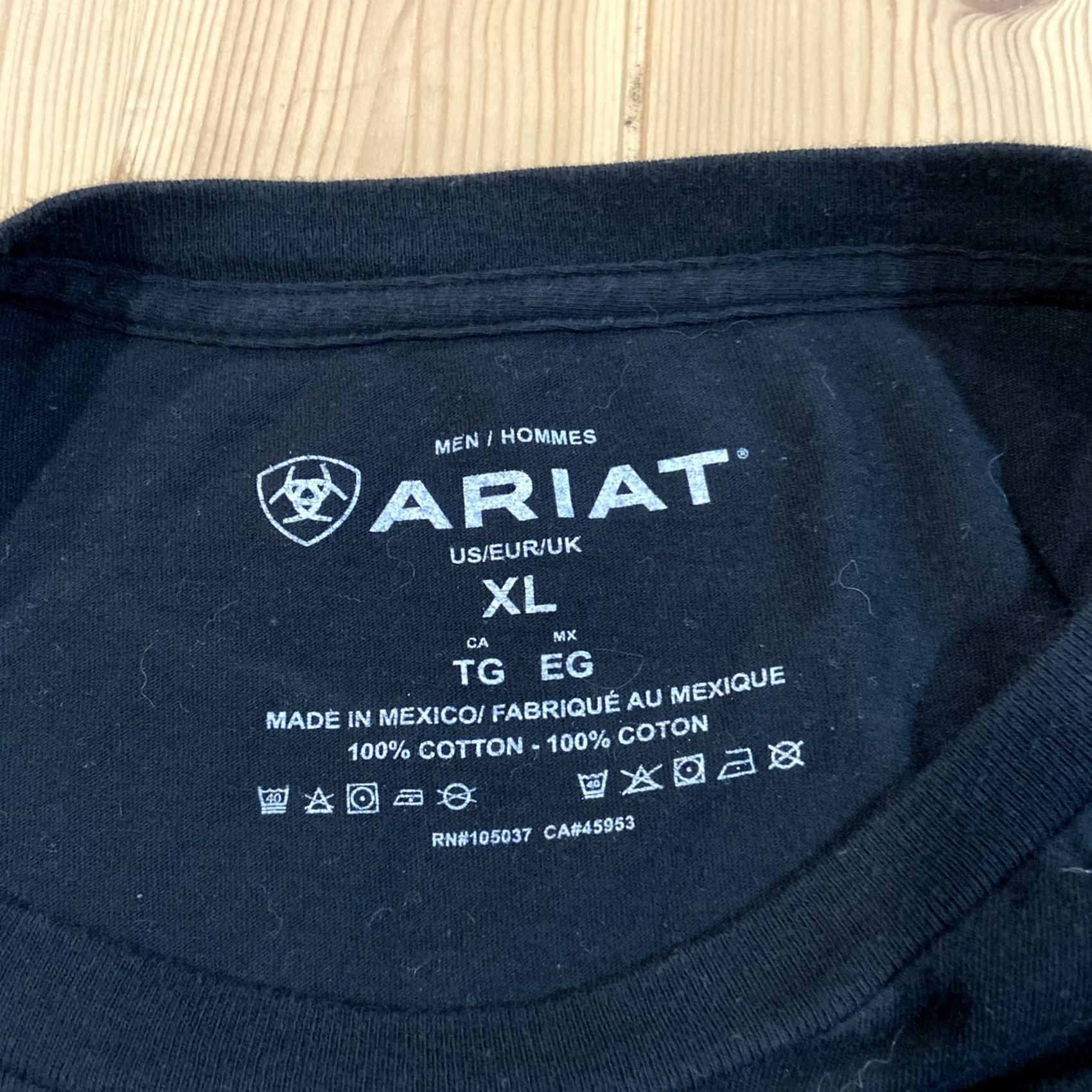 Ariat Ariat Short Sleeve Cowboy Rodeo Aztec Logo Shirt- Men XL Black Graphic Print T-Shirt Size US XL / EU 56 / 4 - 3 Thumbnail