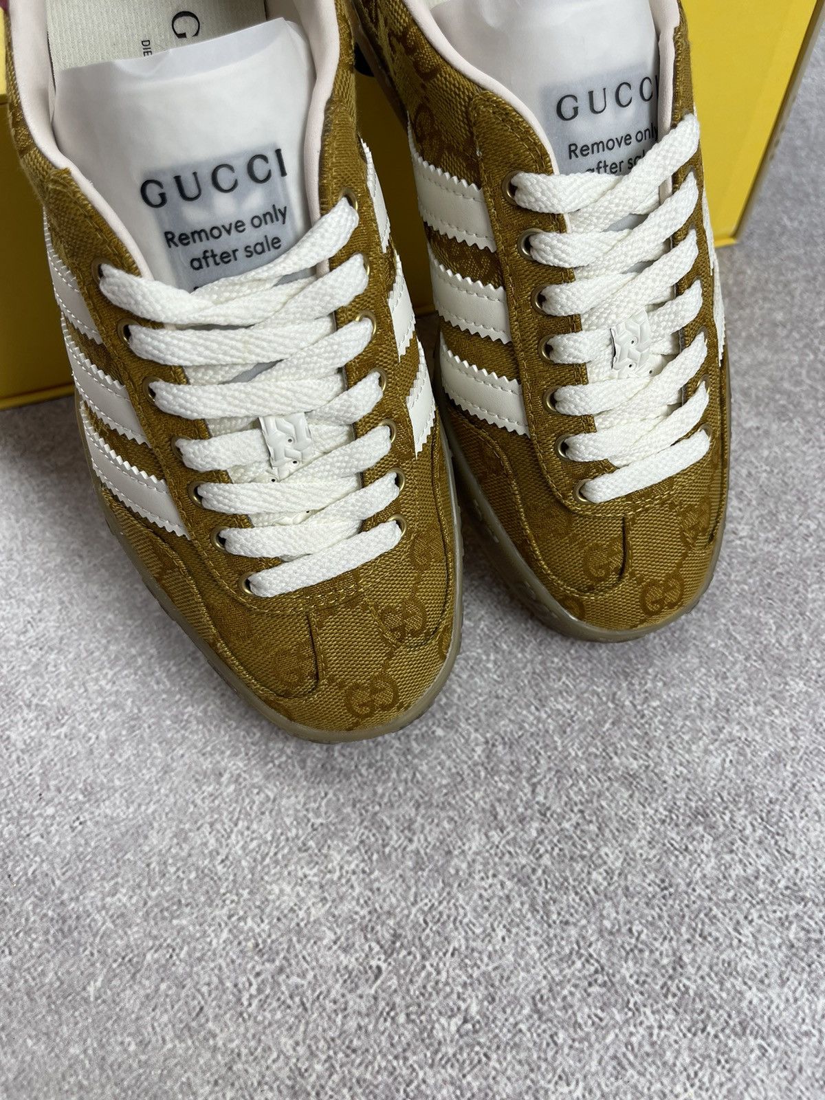 Gucci Adidas × Gucci Gazelle GG Monogram Sneakers Size 35 1/3 Size US 4.5 / IT 34.5 - 5 Thumbnail