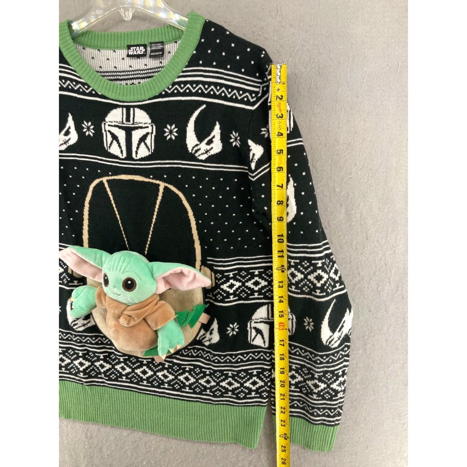 Star Wars Star Wars Mens Ugly Christmas Sweater Medium Grogu Mandelorian Size US M / EU 48-50 / 2 - 4 Thumbnail