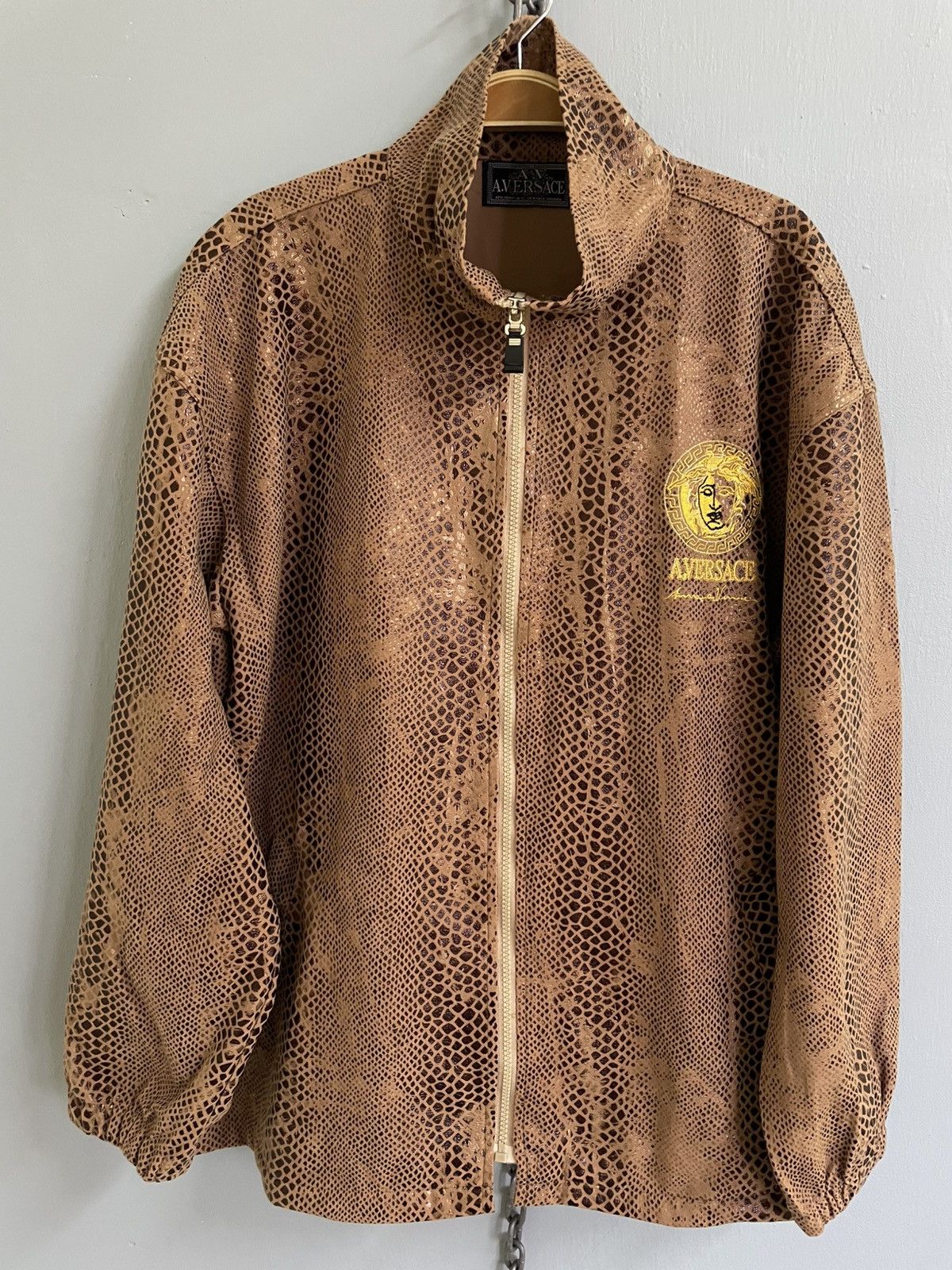 Versace Vintage A. versace snake skin style zip up jacket Size US XL / EU 56 / 4 - 3 Thumbnail