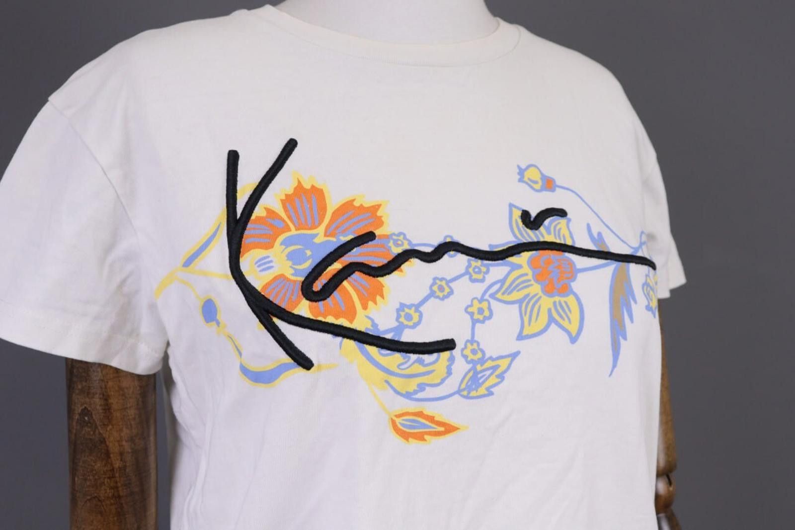 Karl Kani Karl Kani White Big Logo Floral Short Sleeve T-Shirt Size M Size M / US 6-8 / IT 42-44 - 6 Thumbnail