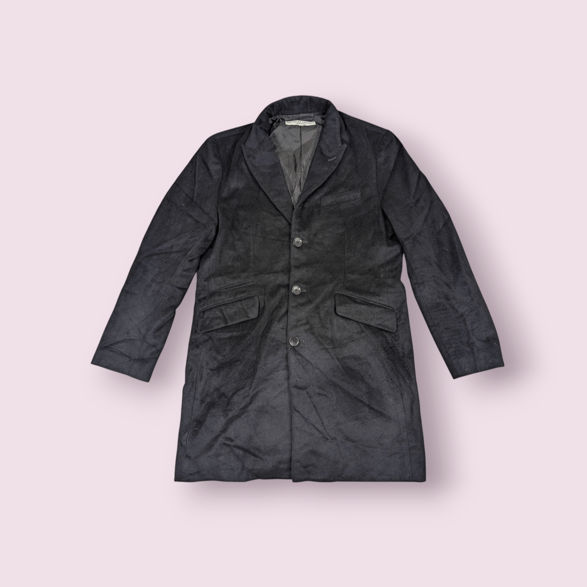 Katharine Hamnett London KATHARINE HAMNET Wool Long Coat Size XL / US 12-14 / IT 48-50 - 1 Thumbnail