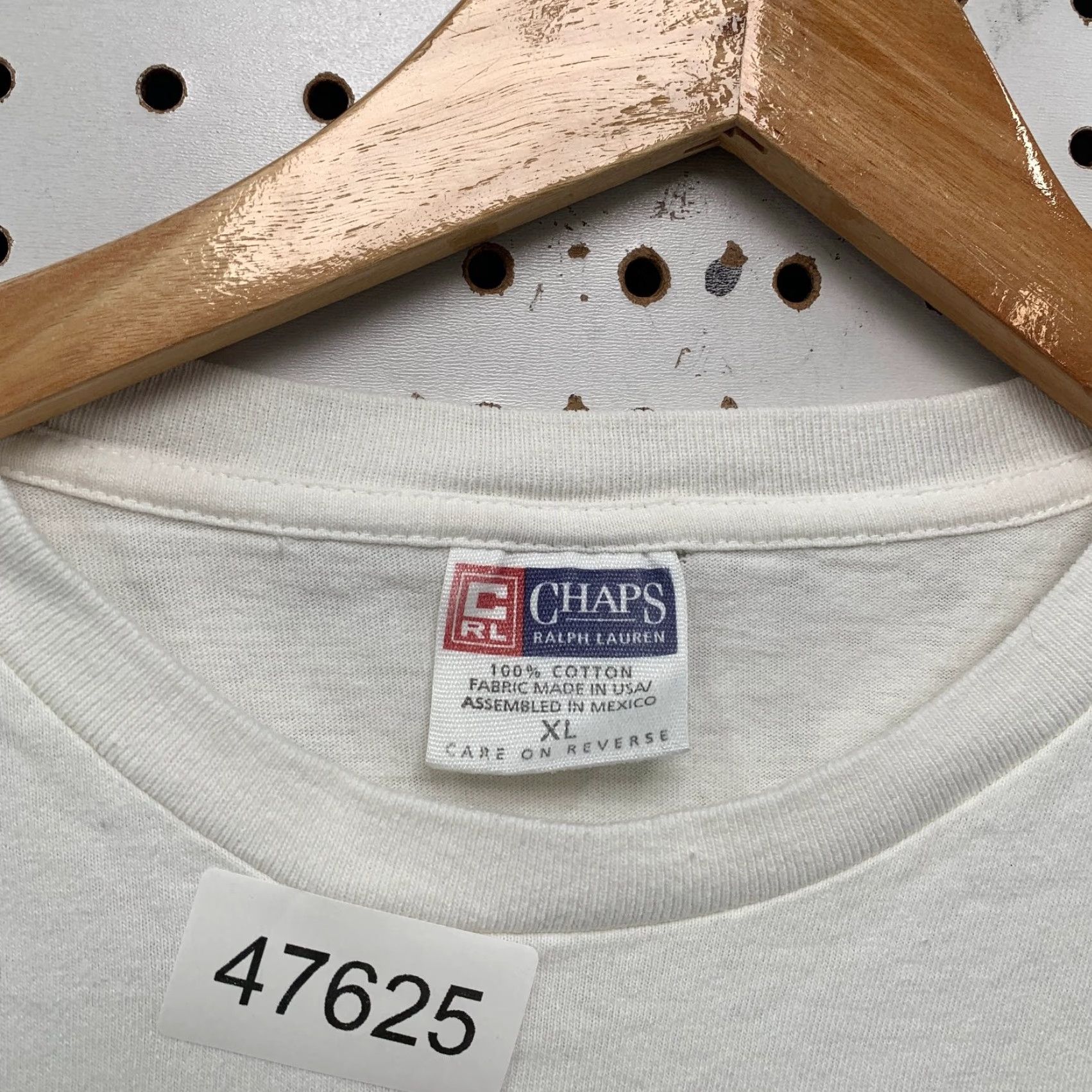 Ralph Lauren VINTAGE Ralph Lauren T-Shirt Mens XL White Short Sleeve 90s Made USA Size US XL / EU 56 / 4 - 3 Thumbnail