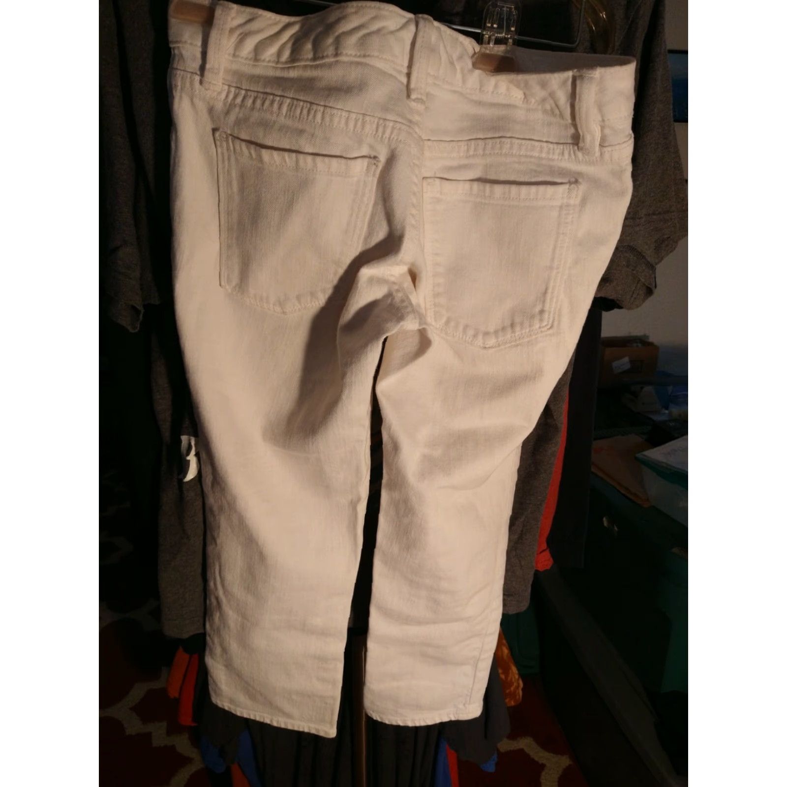 Banana Republic VINTAGE Banana Republic Jeans White Bootcut Stretch Size 0 Women Ladies Regular Cotton Blend Size 25" / US 0 / IT 36 - 3 Thumbnail