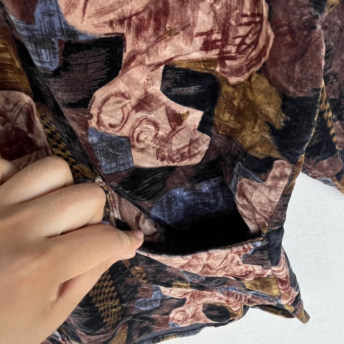 Other Vintage 90s Abstract Print Button Shirt Brown Black Colour Size L / US 10 / IT 46 - 8 Thumbnail