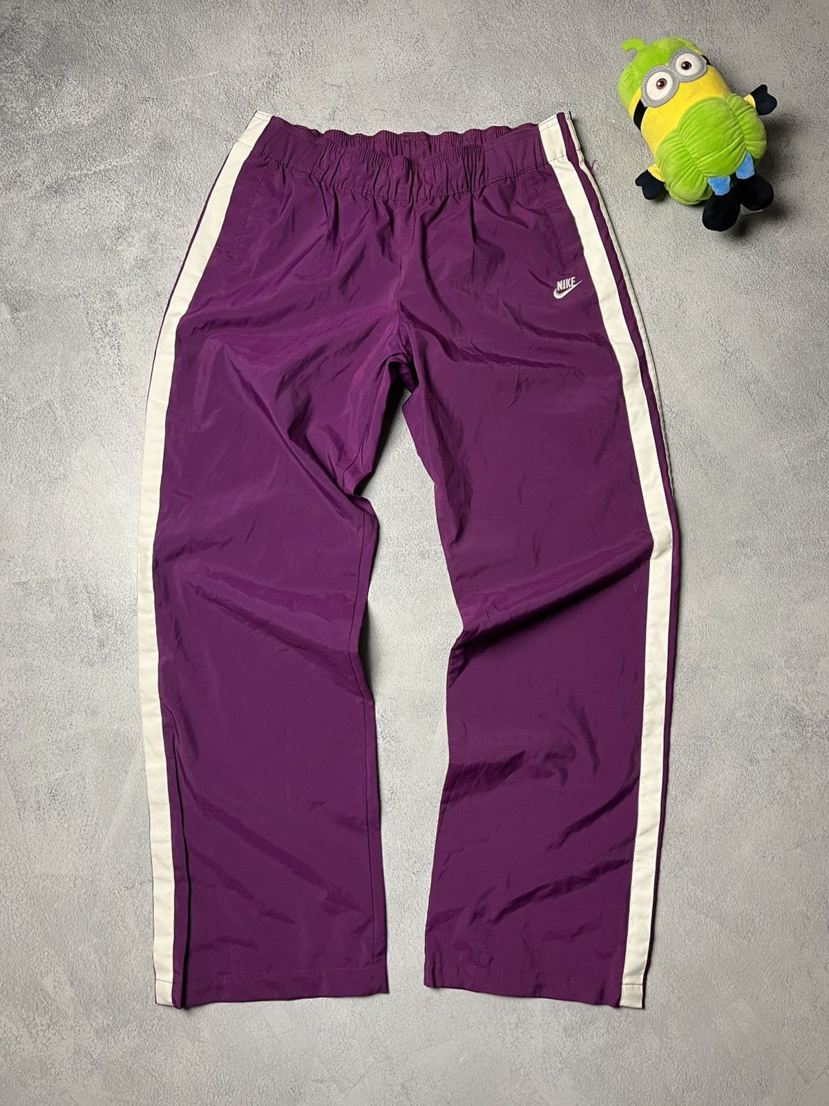 Nike Vintage Nike Old School 00`s y2k Nylon Sweatpants Size US 35 - 1 Thumbnail