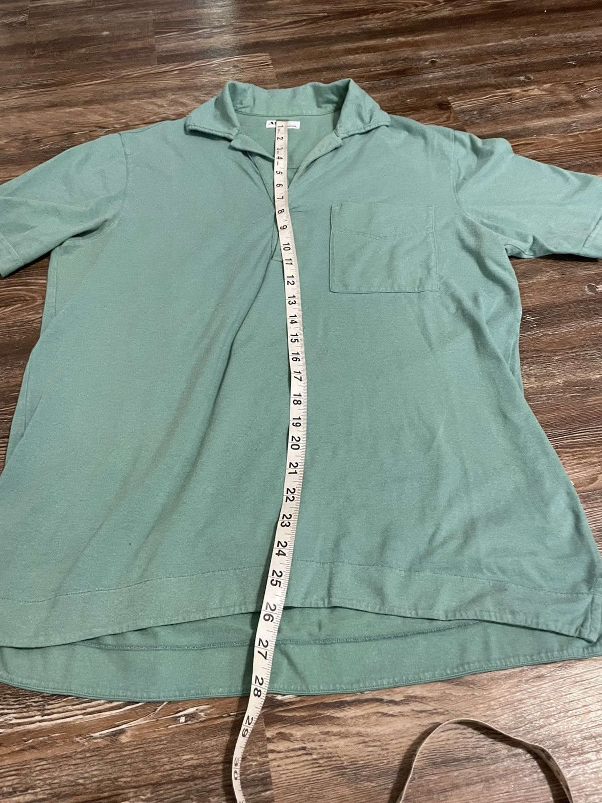 Doppiaa Aadeo Open Collar Polo Shirt Turquoise Garment Dyed Washed Size US M / EU 48-50 / 2 - 8 Thumbnail