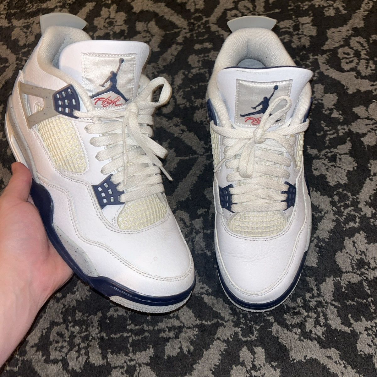 Jordan Brand JORDAN 4 Midnight Navy Size US 9.5 / EU 42-43 - 1 Thumbnail
