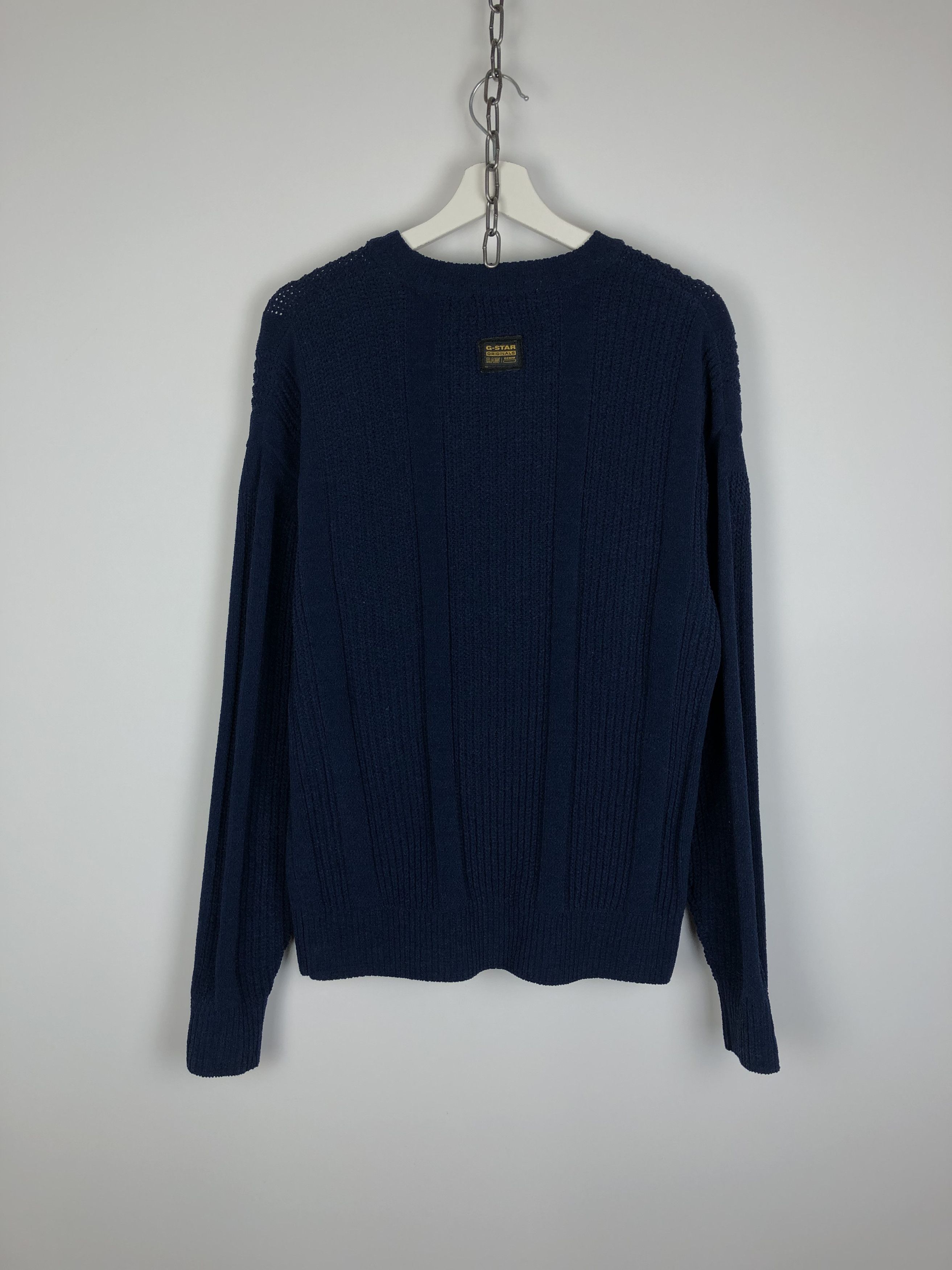 G-Star G-Star Raw Chenn R Knit Sweater Pullover Navy size M Size US M / EU 48-50 / 2 - 7 Thumbnail
