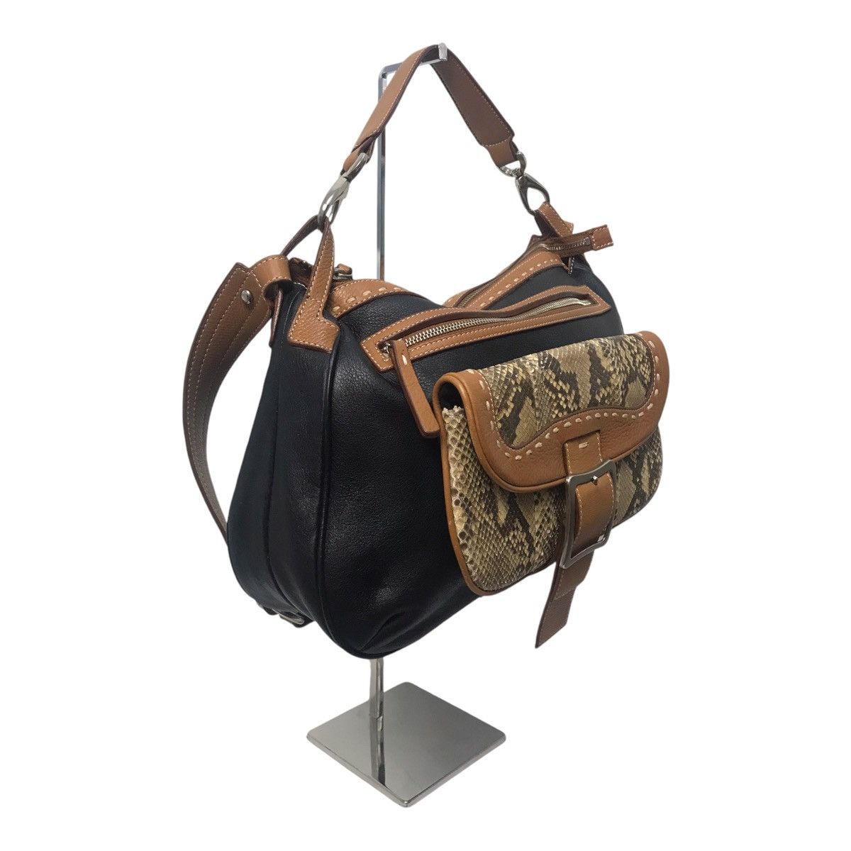 Alexander McQueen Alexander Mcqueen Pocket Snake Skin Leather Tote/Sling Bag Size ONE SIZE - 4 Thumbnail