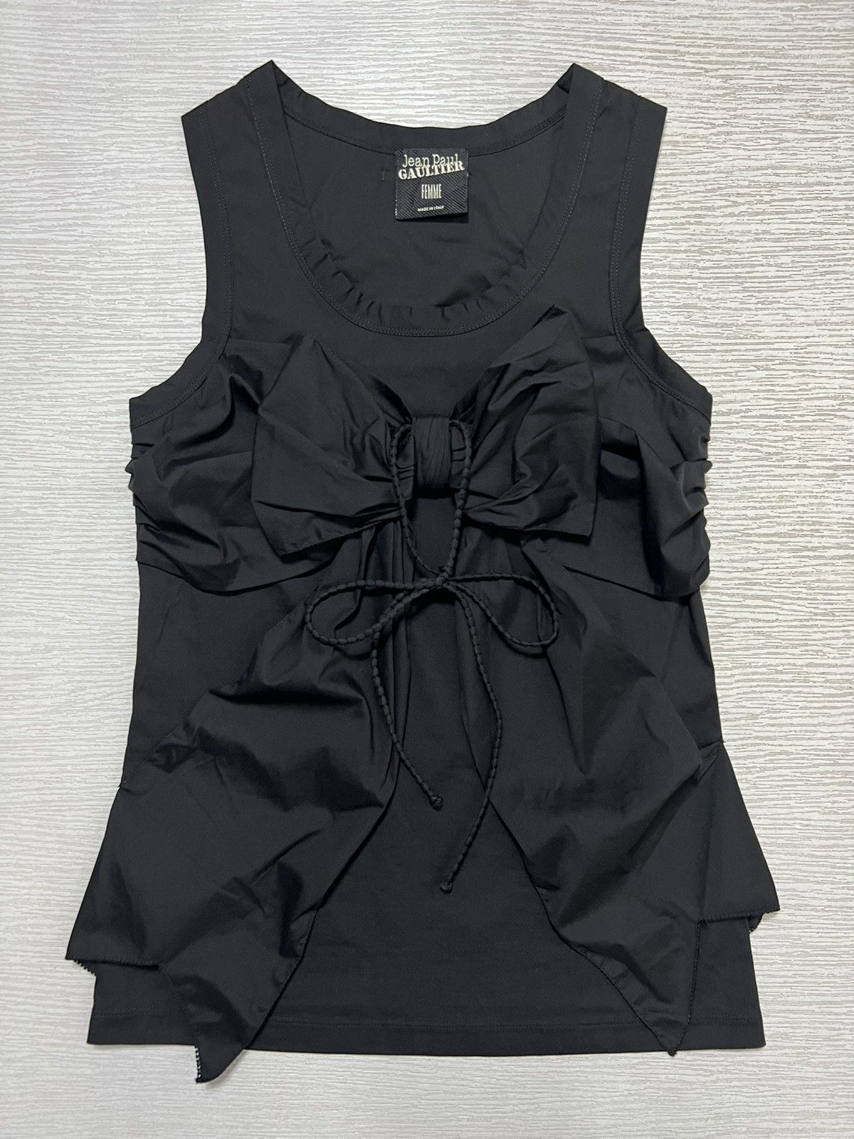 Jean Paul Gaultier Jean Paul Gaultier - Ribbon Ruffled Tank Top Size S / US 4 / IT 40 - 1 Thumbnail