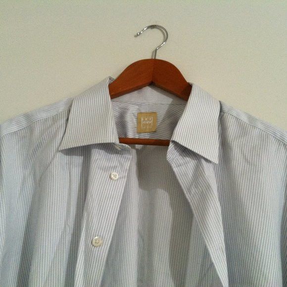 Ike Behar IKE BEHAR MENS 100%COTTON DRESS SHIRT W/FRENCH CUFFS 17.5 Size US XL / EU 56 / 4 - 4 Thumbnail