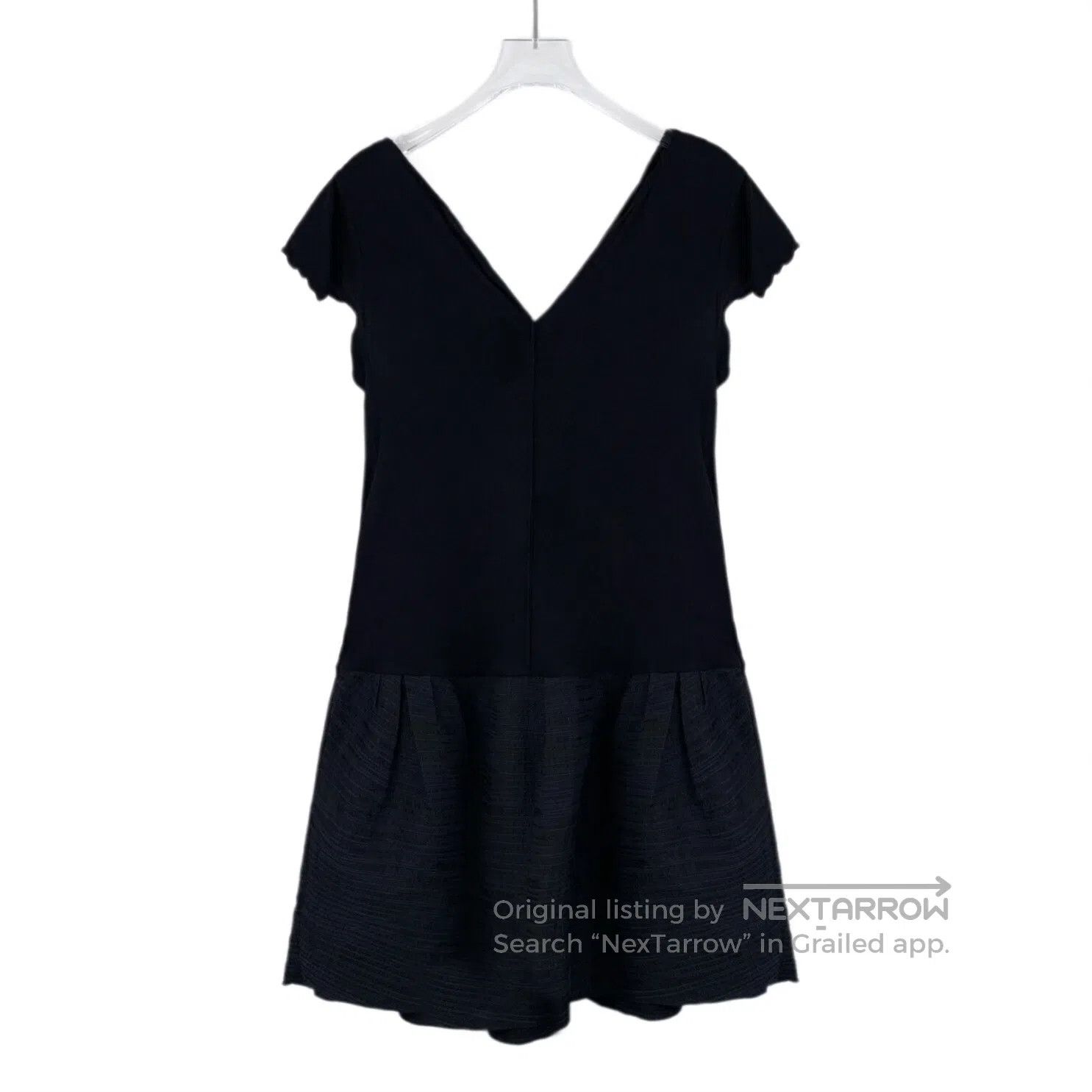 Marni MARNI Black flared cotton V-neck sleeveless dress| Size S / US 4 / IT 40 - 2 Thumbnail