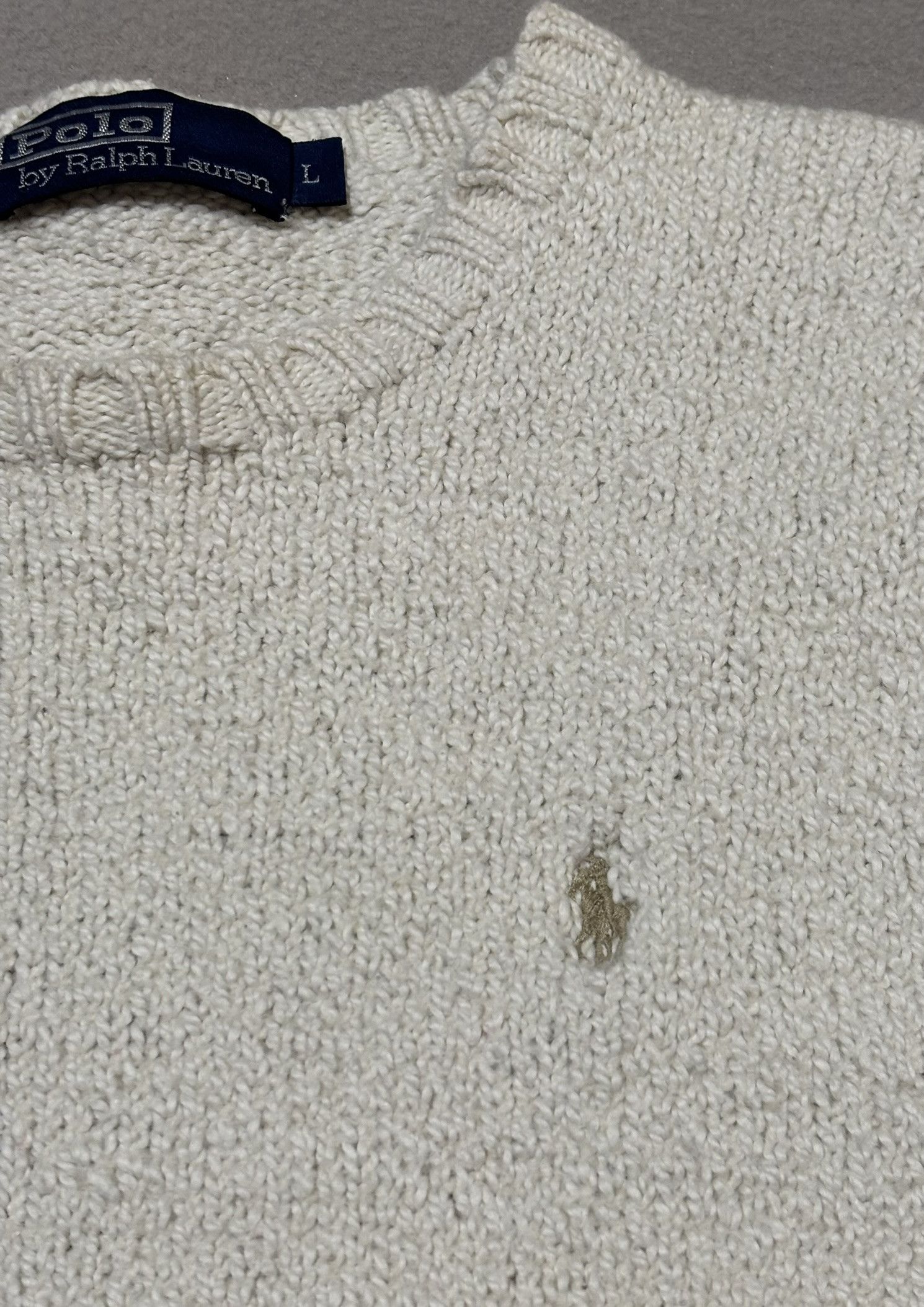 Polo Ralph Lauren Polo Ralph Lauren sweater Cream Wool Large Size L / US 10 / IT 46 - 6 Thumbnail