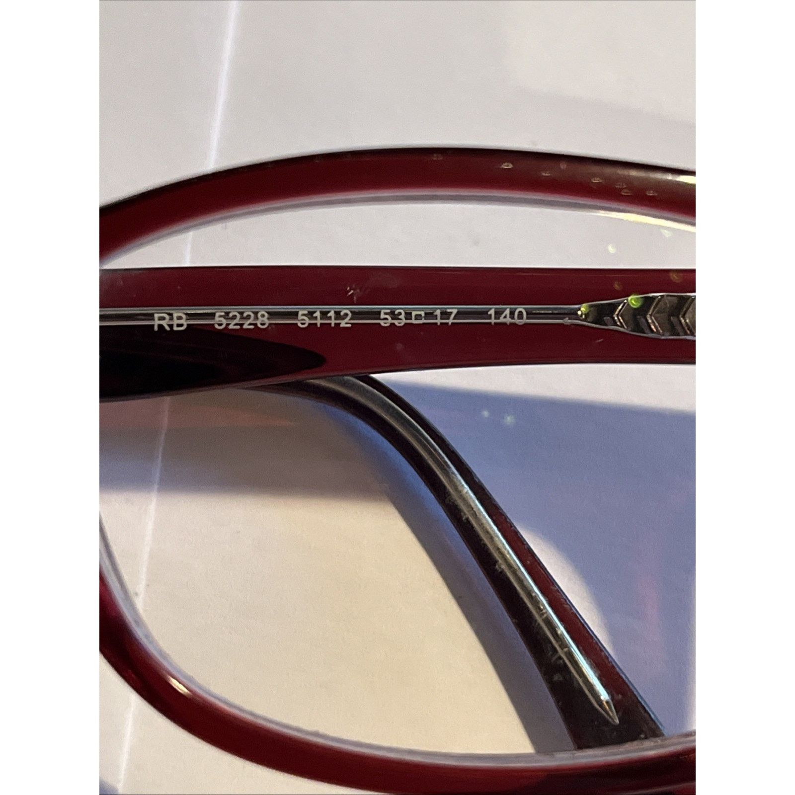 RayBan RAY-BAN RB5228 5112 Red Crystal Eyeglasses 53-17-140 Frames Size ONE SIZE - 3 Thumbnail