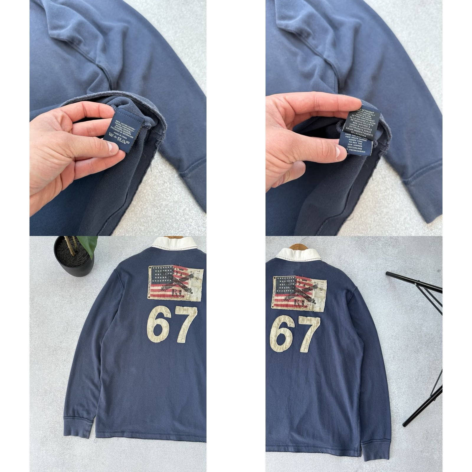 Ralph Lauren VINTAGE Ralph Lauren Polo Jeans Company Long Sleeve Sweatshirt Shirt Men L Blue 67 90s Archive Logo Polo Ralph Lauren Six Seven Size US L / EU 52-54 / 3 - 8 Thumbnail