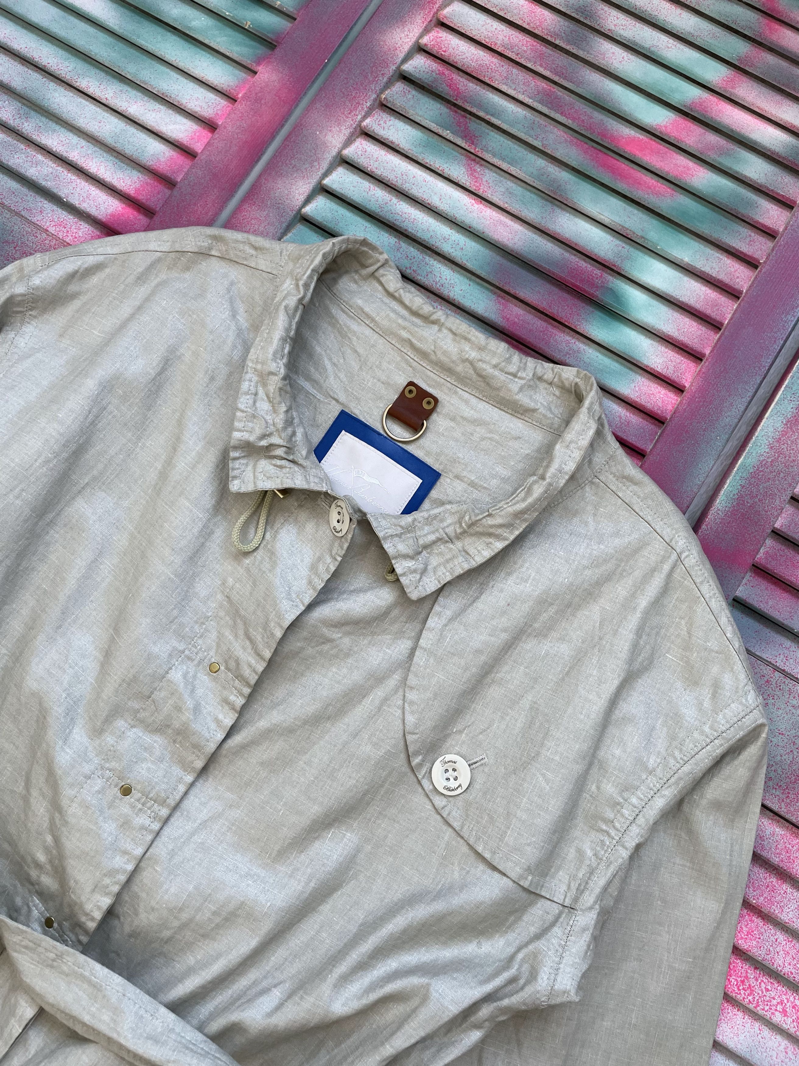 Burberry Luxury Thomas Burberry Linen Trench Coat Jacket Size M / US 6-8 / IT 42-44 - 2 Thumbnail