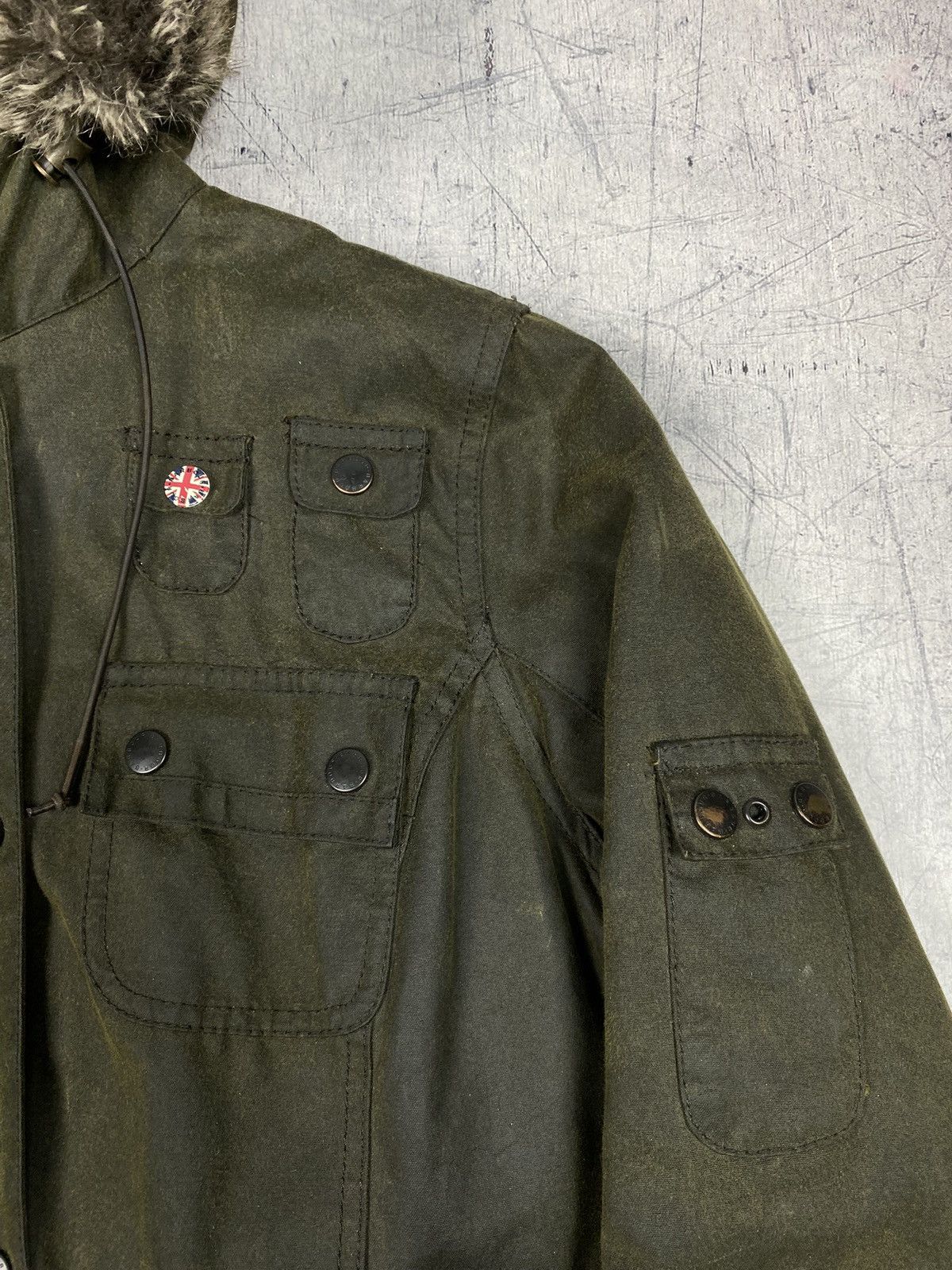 Barbour Barbour Brighton Union Jack Waxed Parka Fur Hood Size M / US 6-8 / IT 42-44 - 11 Thumbnail