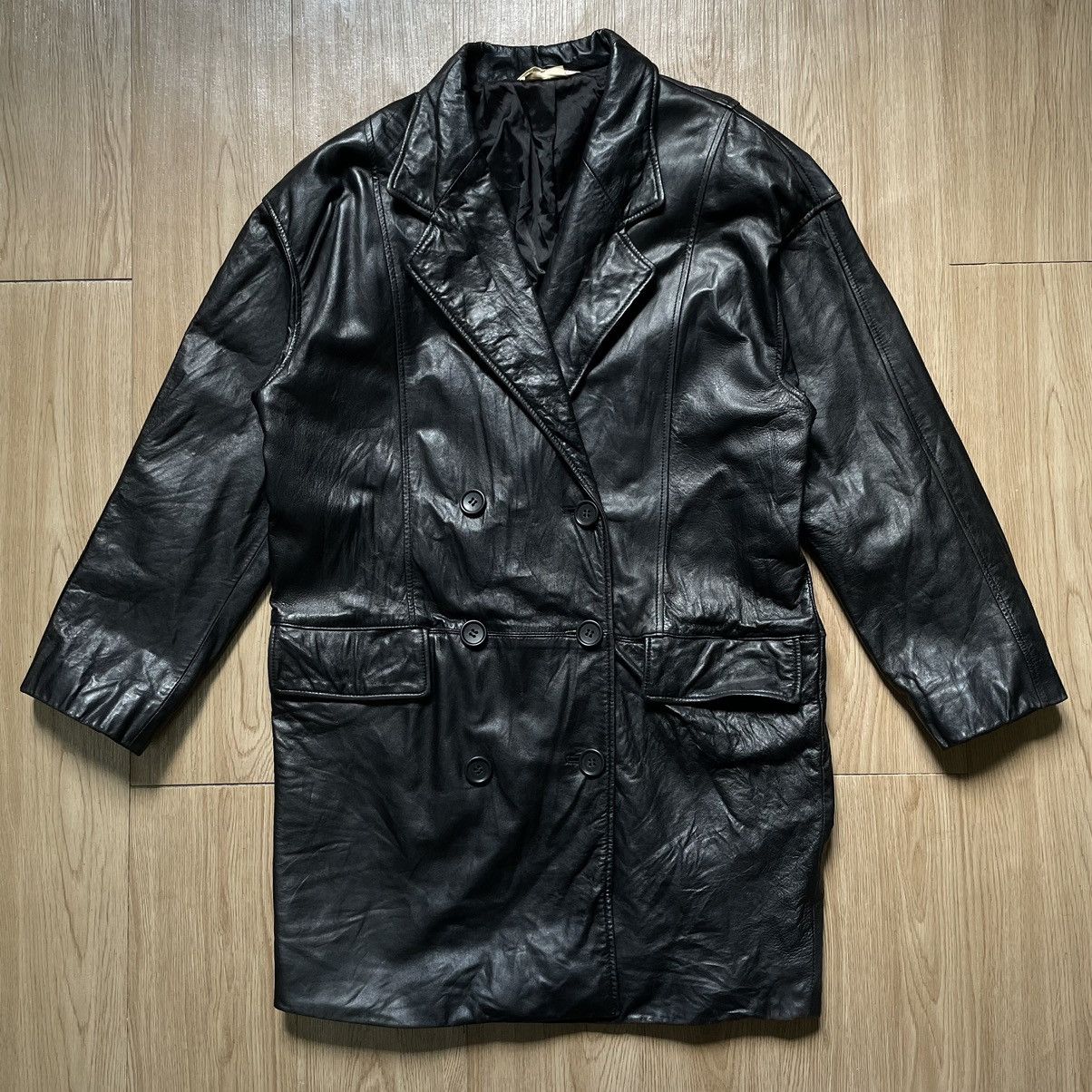 14th Addiction Tainer ruttsu sheep leather double breasted blazer jacket Size M / US 6-8 / IT 42-44 - 1 Thumbnail