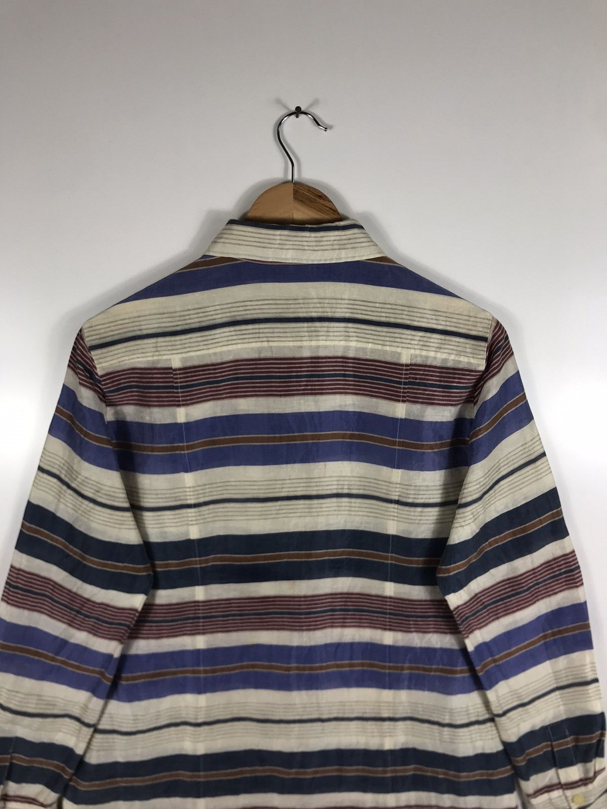 Givenchy ⚡️Vintage Givenchy Boutiques Striped Button Up Long Sleeve Size M / US 6-8 / IT 42-44 - 13 Thumbnail