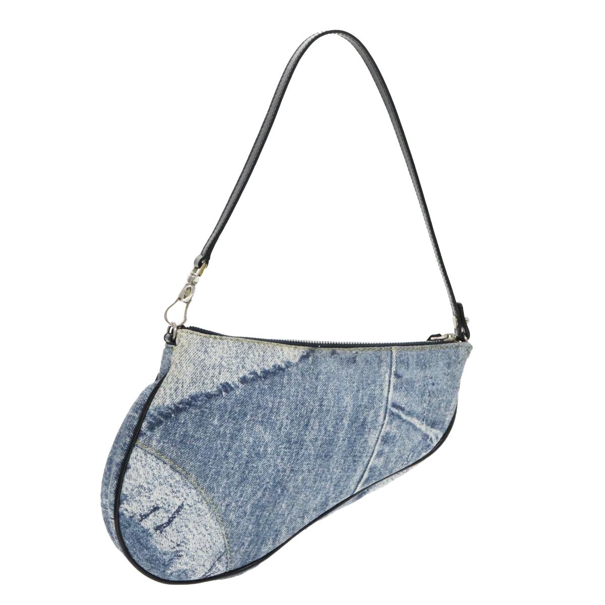 Dior Saddle Blue Canvas Clutch Bag (Pre-Owned) Size ONE SIZE - 1 Thumbnail