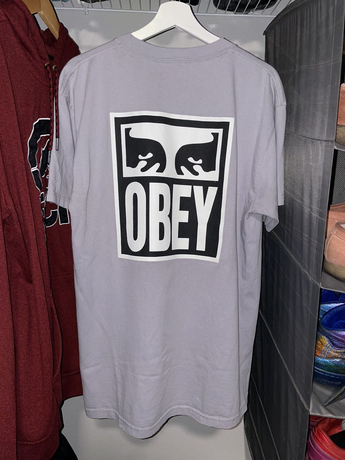 Obey × Shepard Fairey OBEY EYES ICON II grey T-SHIRT Size US L / EU 52-54 / 3 - 7 Thumbnail