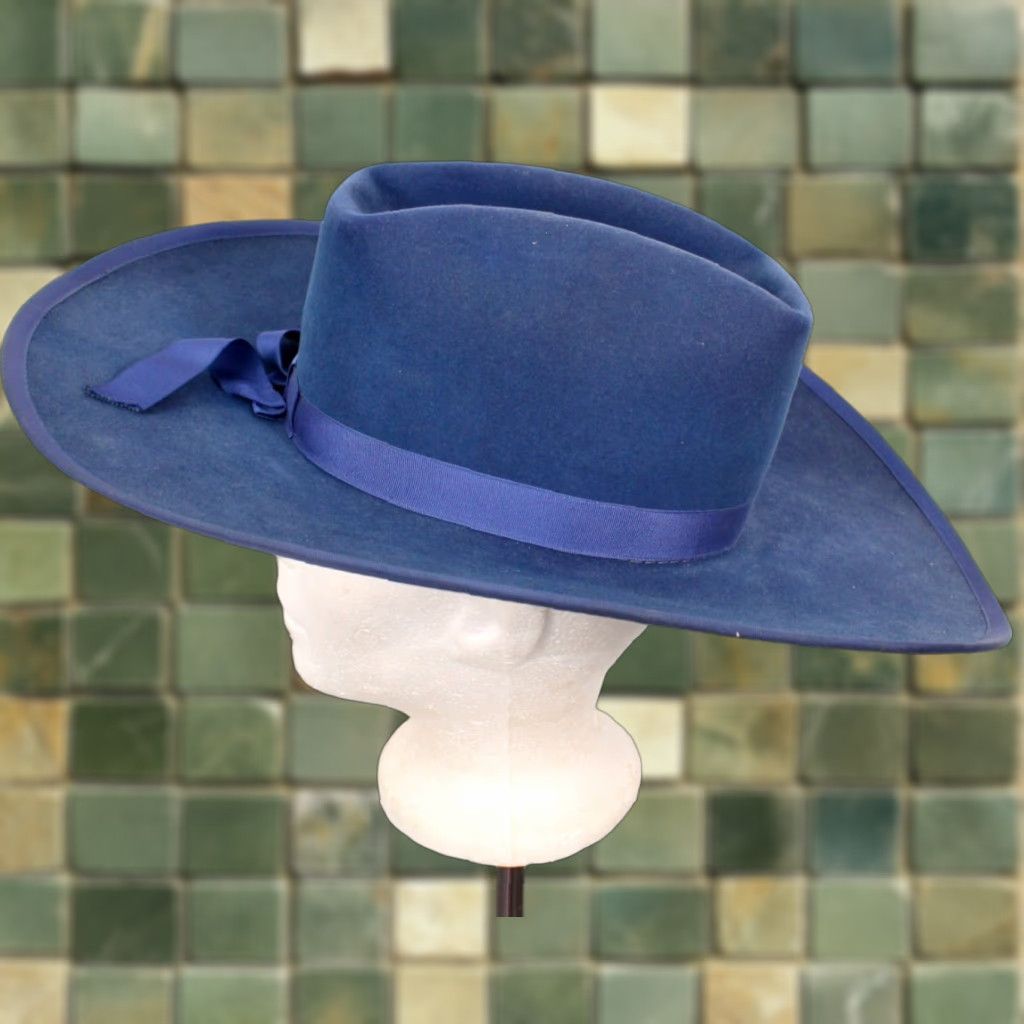 Vintage VTG 1950s Resistol Blue Cowboy Hat Sz 6 7/8 50s Western Rodeo Belle Hat Mens Size ONE SIZE - 1 Thumbnail