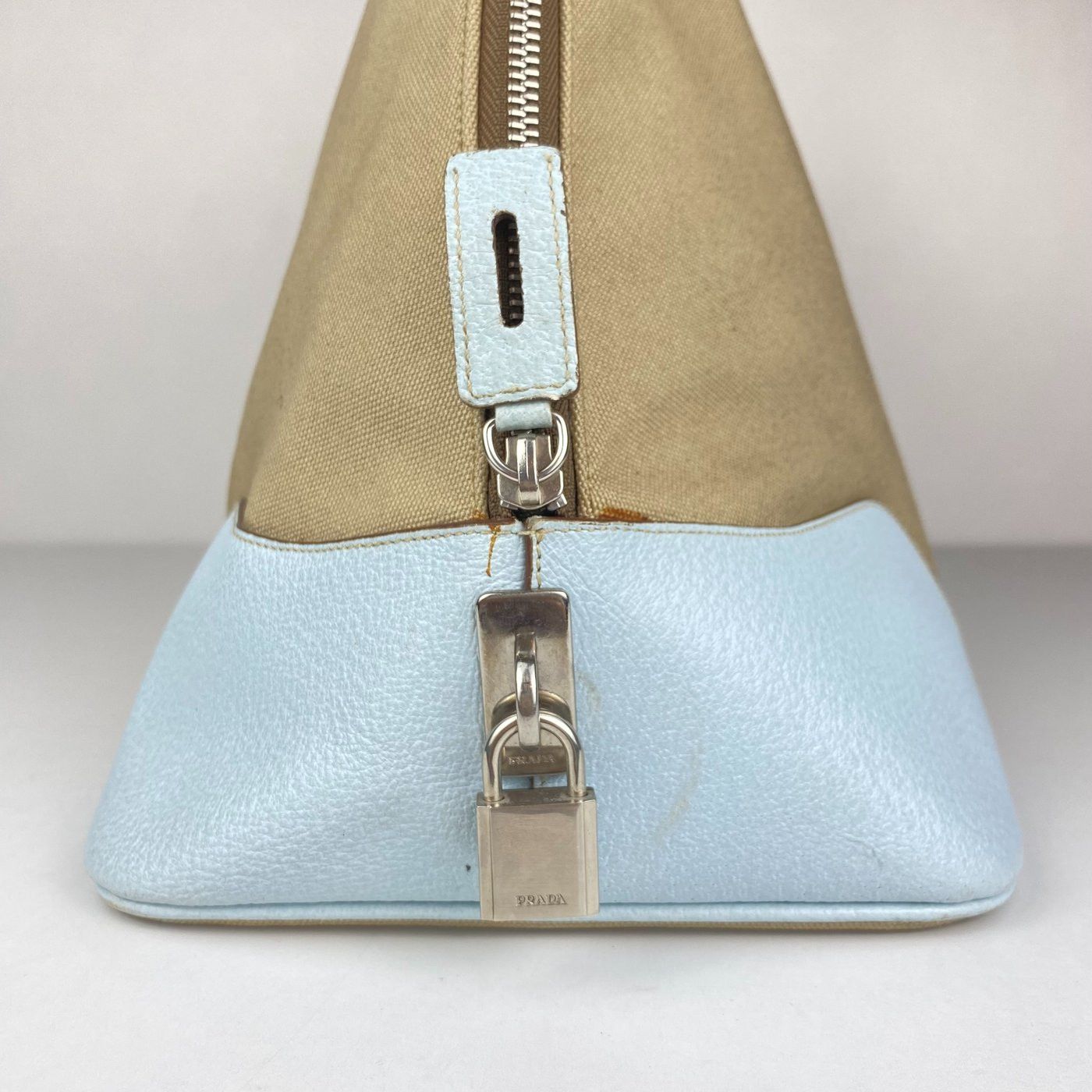 Prada Prada Vintage Canvas and Leather Bowler Bag Size ONE SIZE - 7 Thumbnail