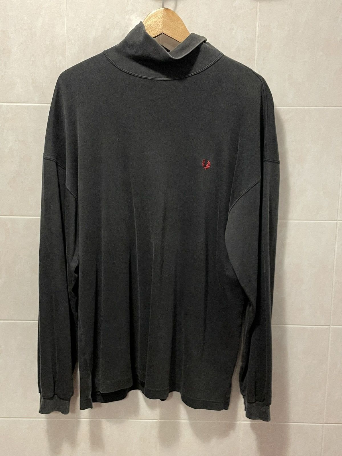 Fred Perry Oversized Black Fred Perry Turtleneck Size US XL / EU 56 / 4 - 3 Thumbnail