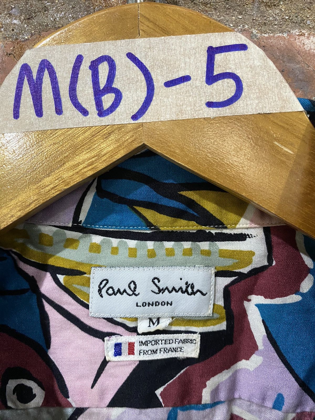 Paul Smith Red Ear 1990s Paul Smith multicolor pop button up open collar Size US L / EU 52-54 / 3 - 9 Thumbnail