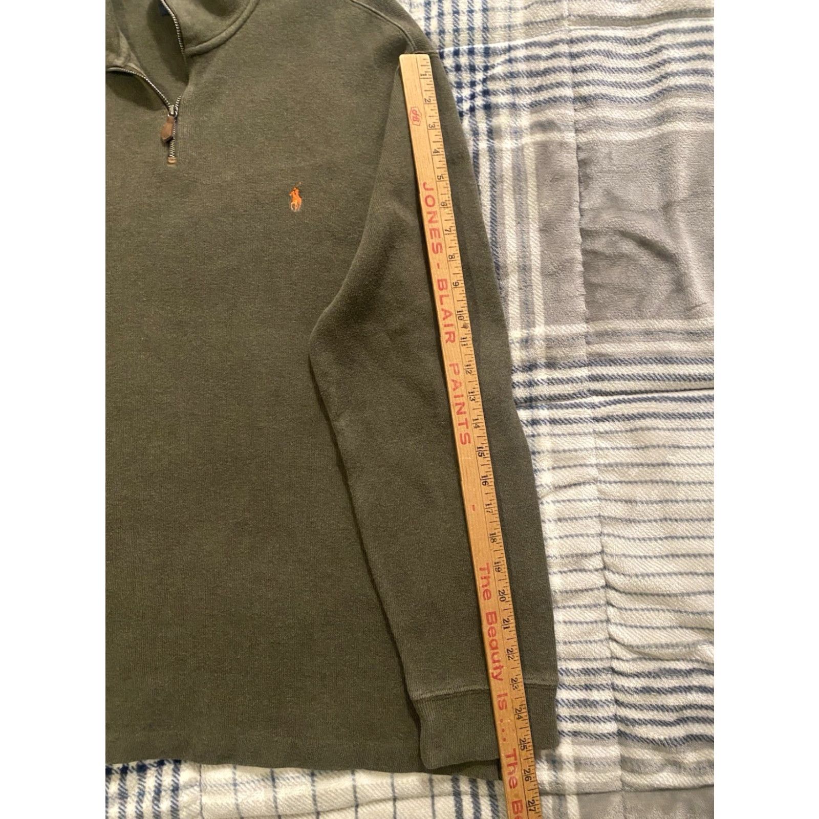 Polo Ralph Lauren VINTAGE Polo Ralph Lauren 1/4 Zip Ribbed Pullover Sweater Army Green Men’s XL Eagle Logo Zipper Knit Pullover Mens Shirt Size US XL / EU 56 / 4 - 8 Thumbnail