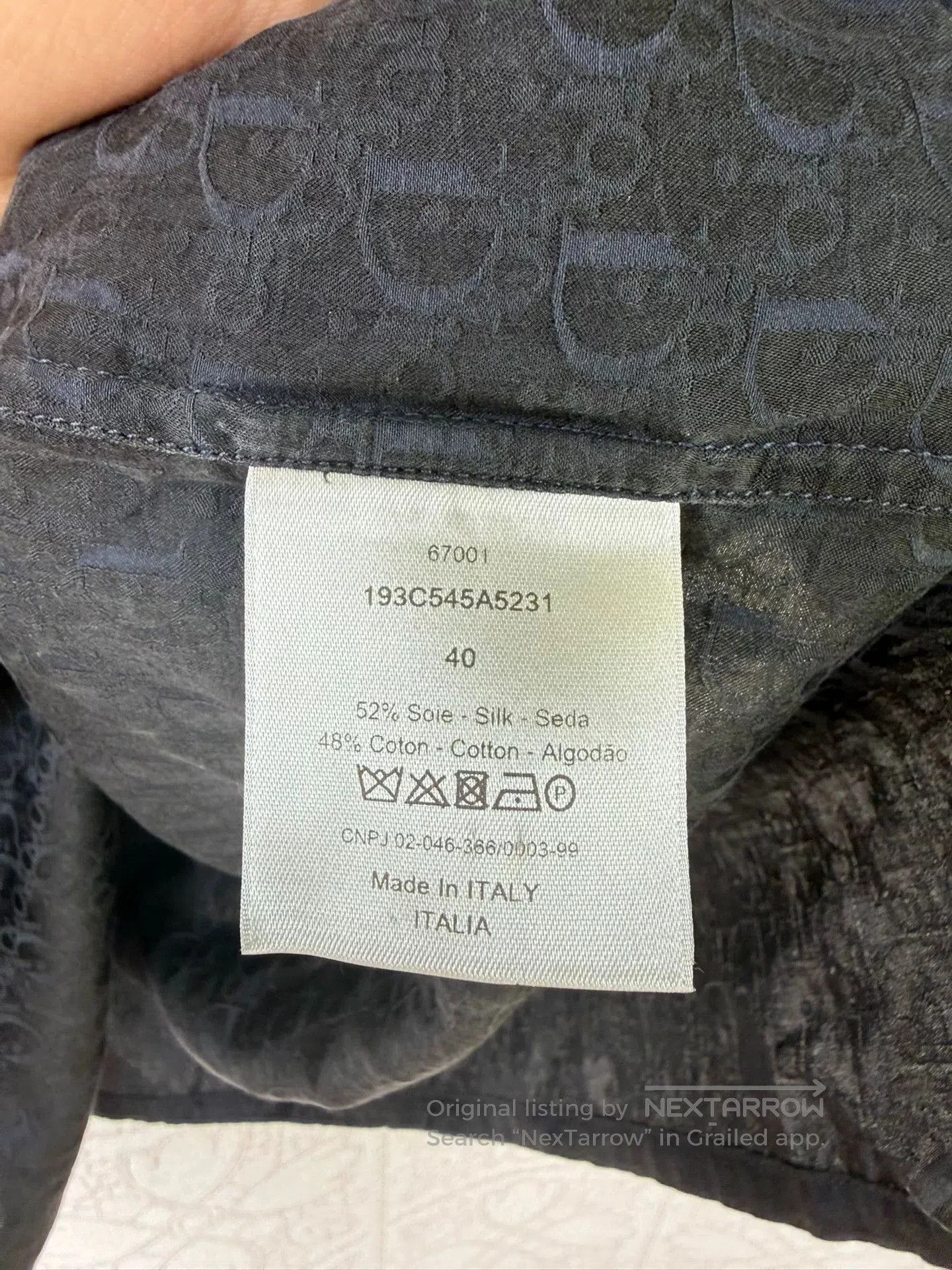 Dior Dior Dark Patterned Short Sleeve Shirt. Size US M / EU 48-50 / 2 - 3 Thumbnail