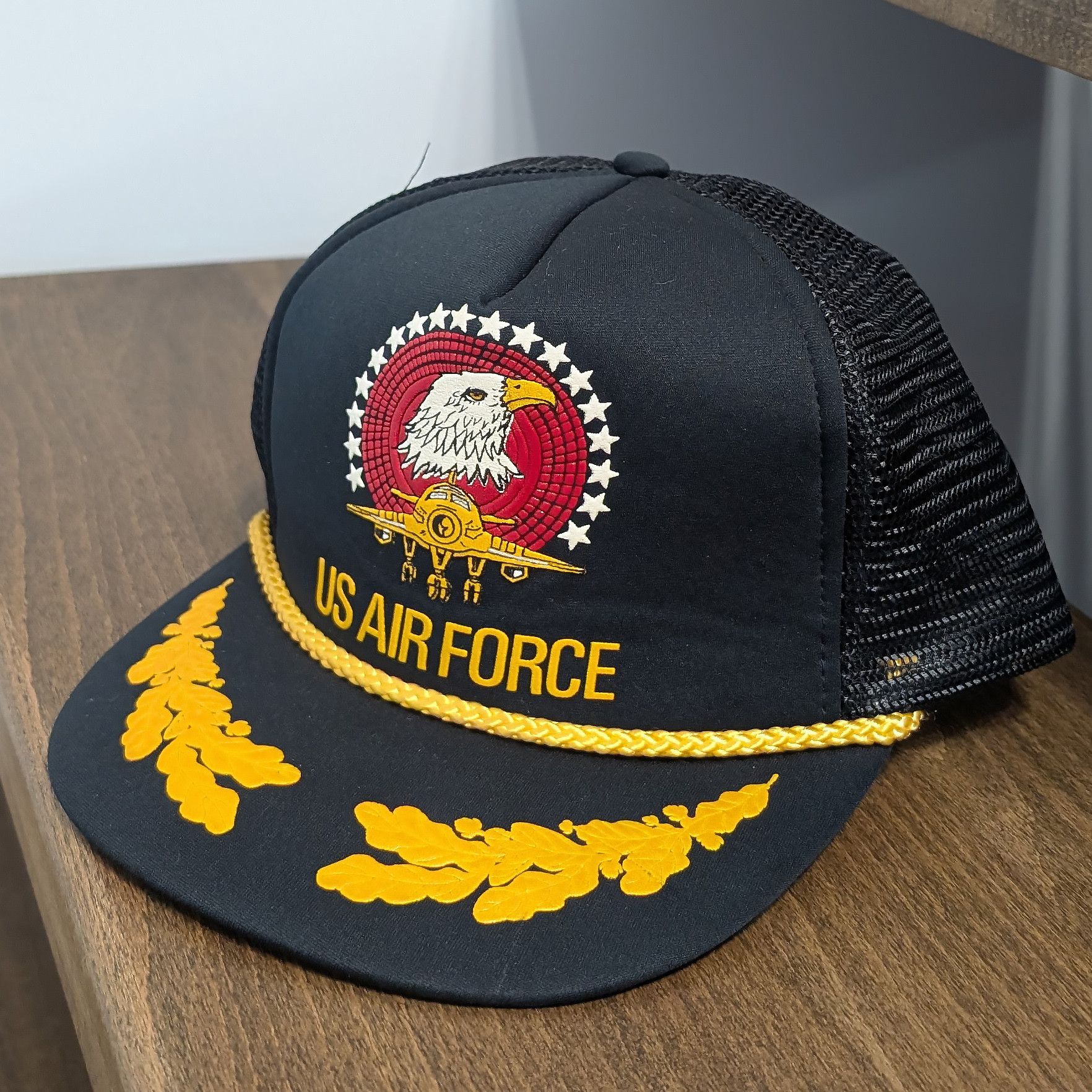 Vintage Vintage US Air Force Trucker Hat Lifeline Eagle Patch Sz XL Size ONE SIZE - 5 Thumbnail