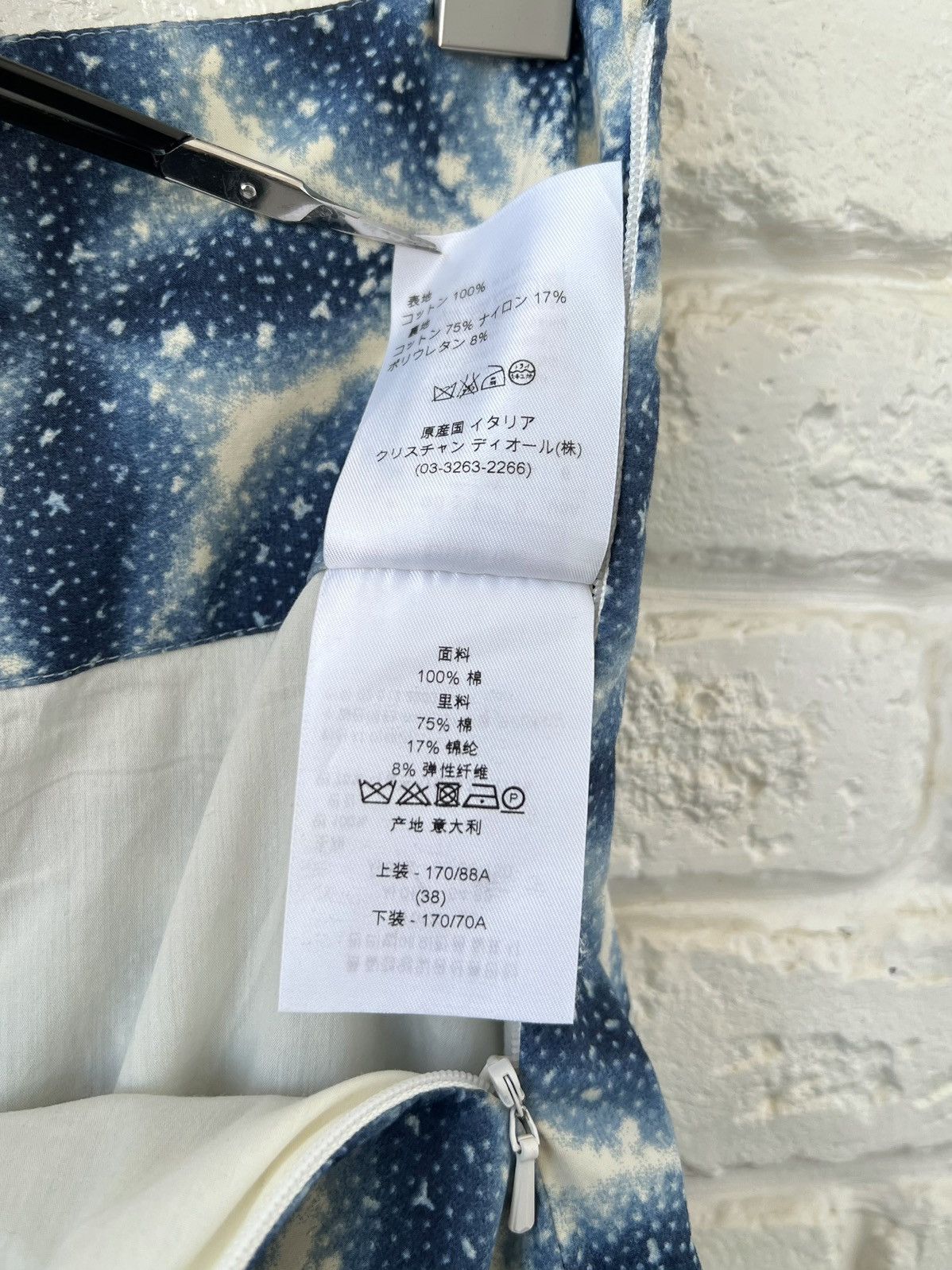 Dior Christian Dior Blue Printed Pleated Skirt Size 28" / US 6 / IT 42 - 7 Thumbnail